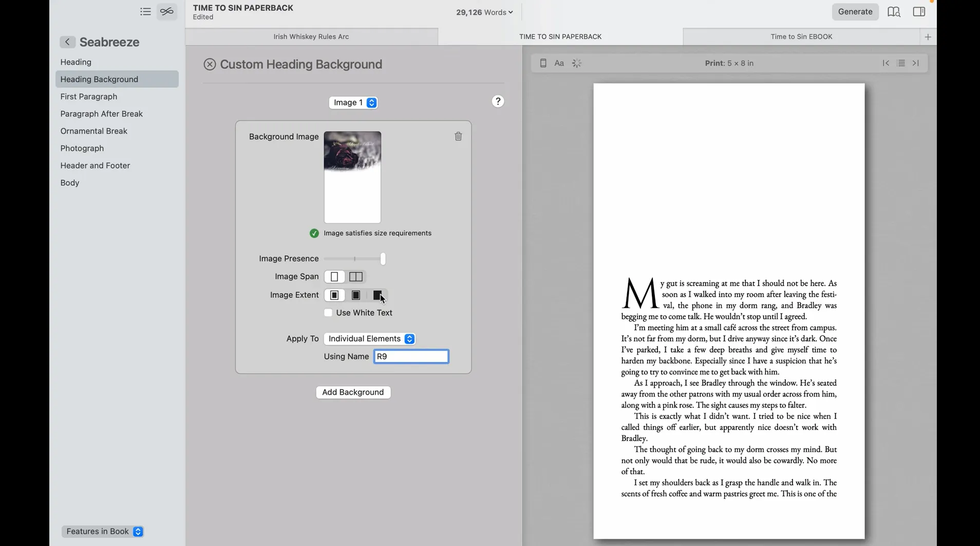 Design-Editor für Pergamentbücher