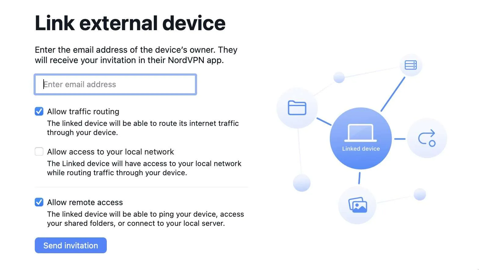 Vincular dispositivo externo através do NordVPN