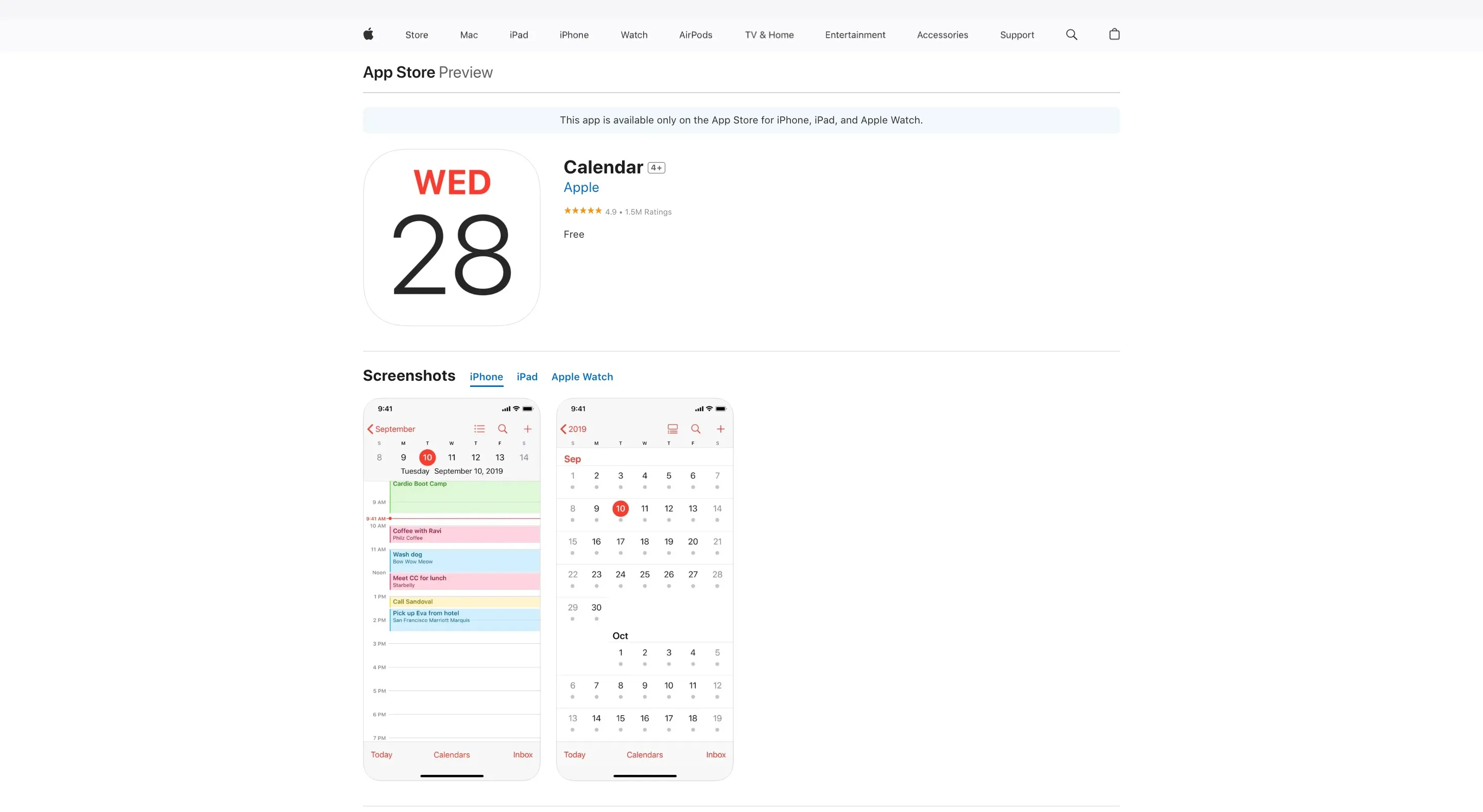 Calendario Apple