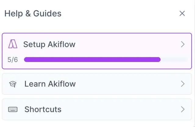 Ayuda y guías de Akiflow