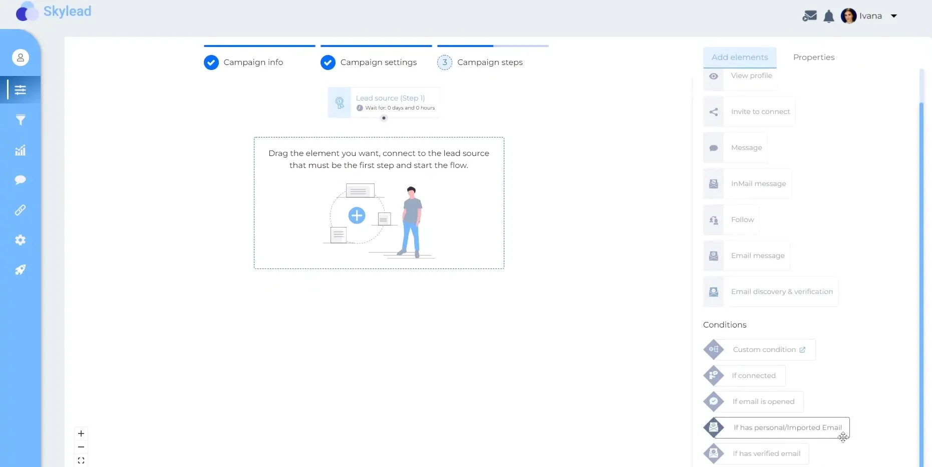 Skylead 캠페인을 위한 스마트 시퀀스 Skylead 캠페인을 위한 스마트 시퀀스