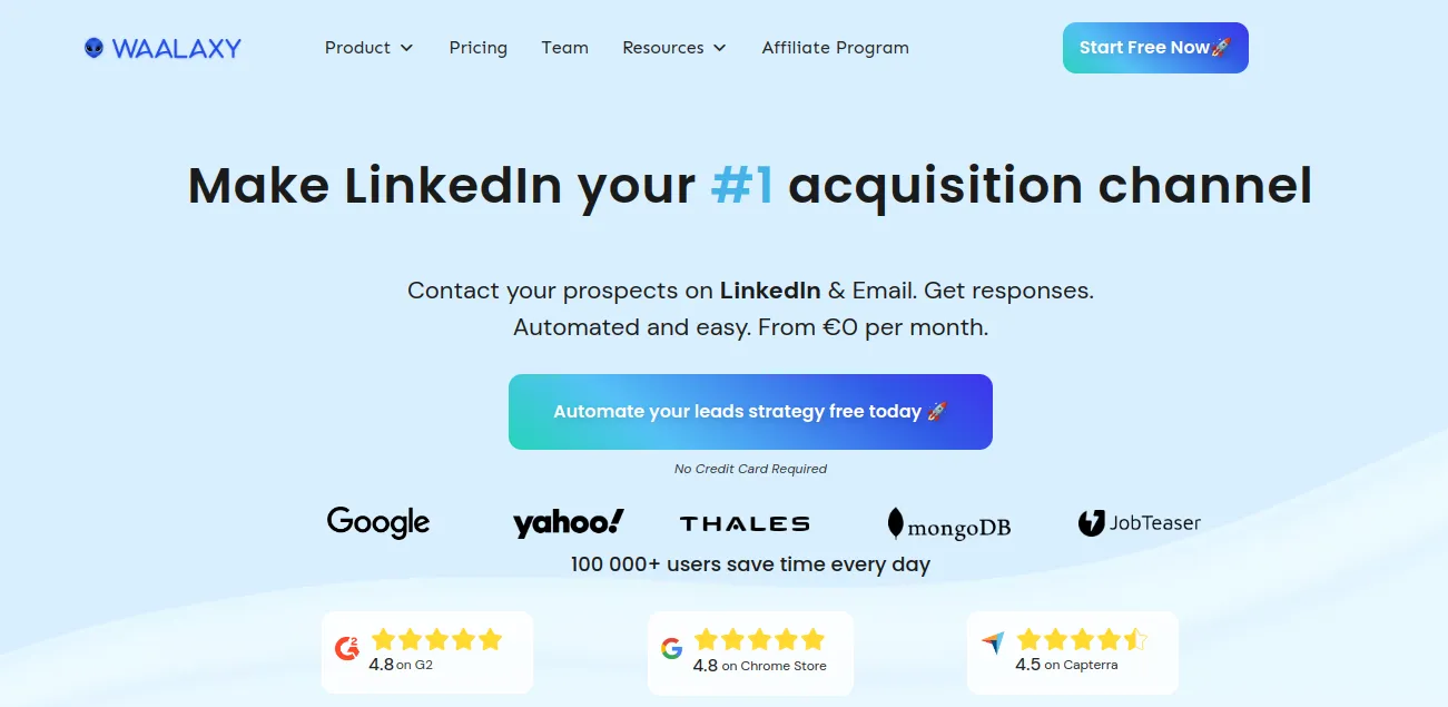 Waalaxy LinkedIn 잠재 고객 발굴 도구 Waalaxy LinkedIn 잠재 고객 발굴 도구
