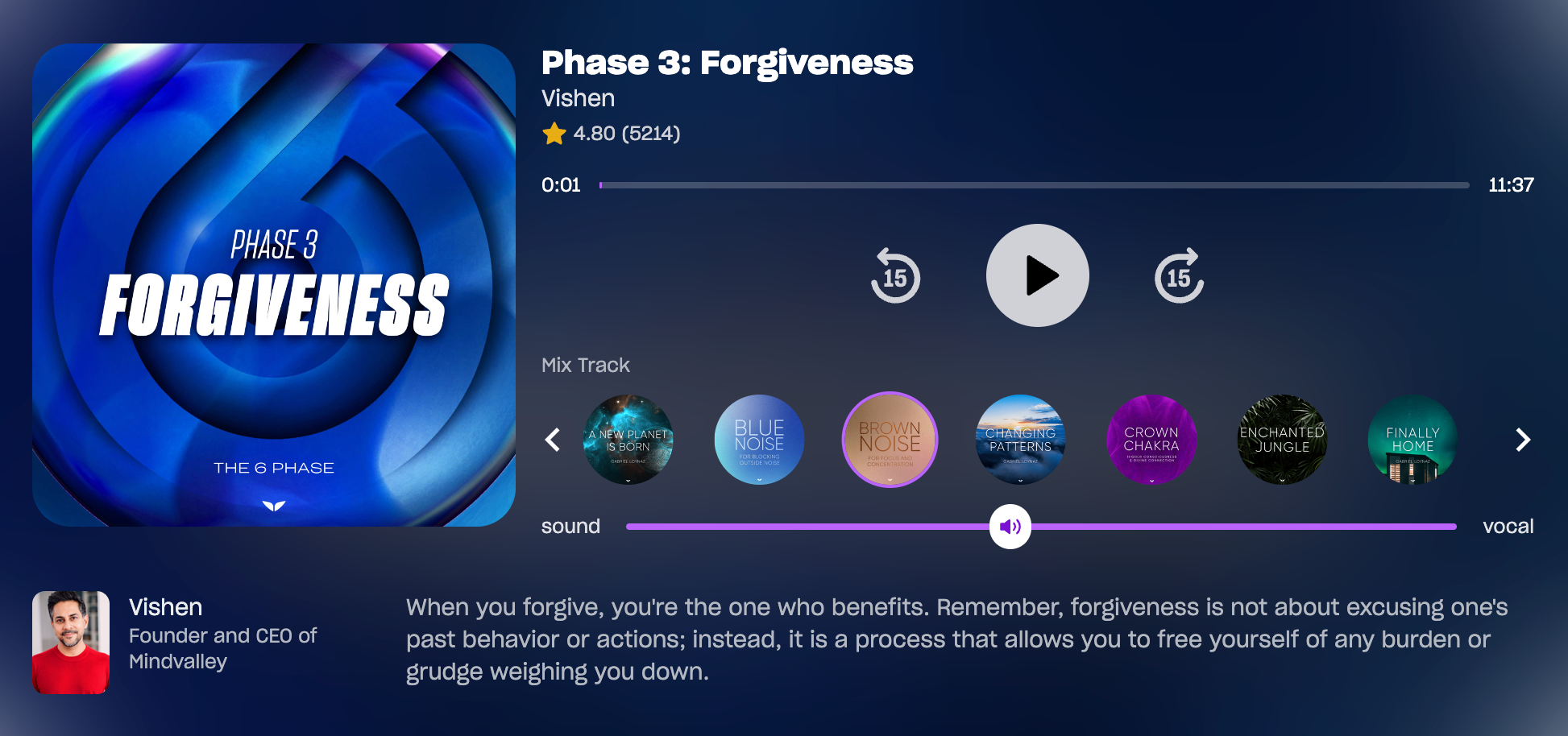 Customizable audio lessons in Mindvalley