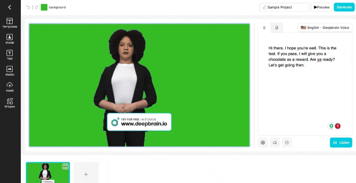 DeepBrain AI-videobewerkingsfunctie