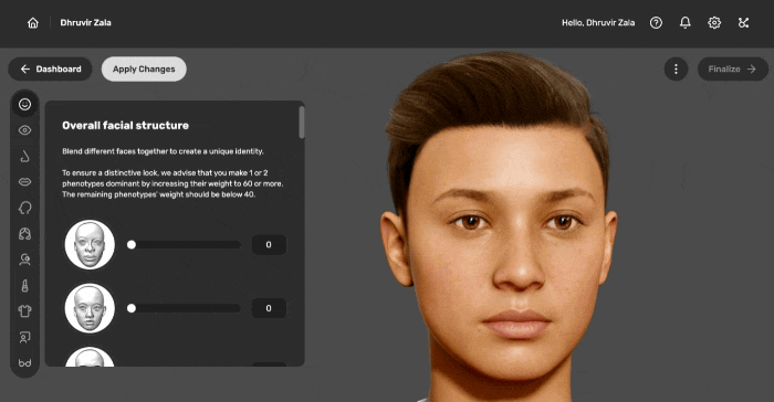 Verschillende manieren om je digitale mens te personaliseren in Soul Machines