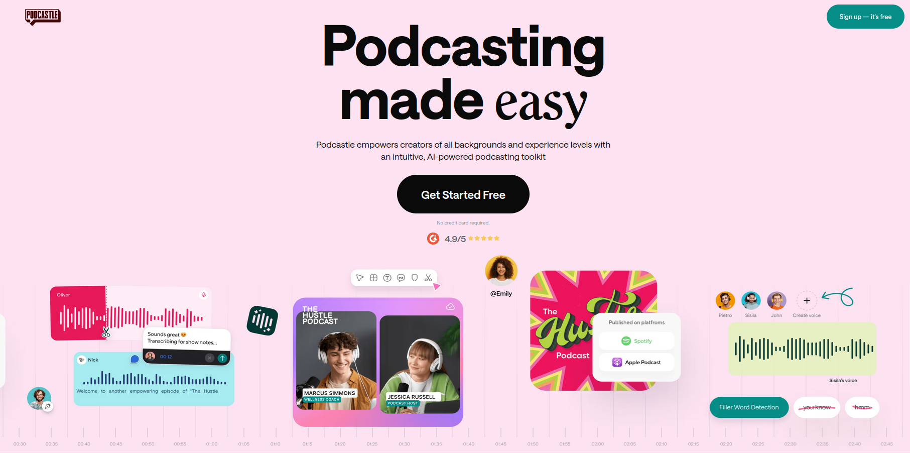 Podcastle Podcast editing tool