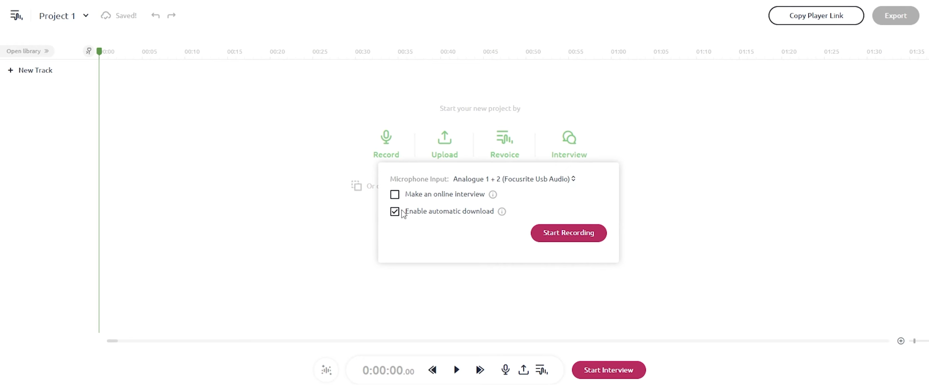 Podcastle interface