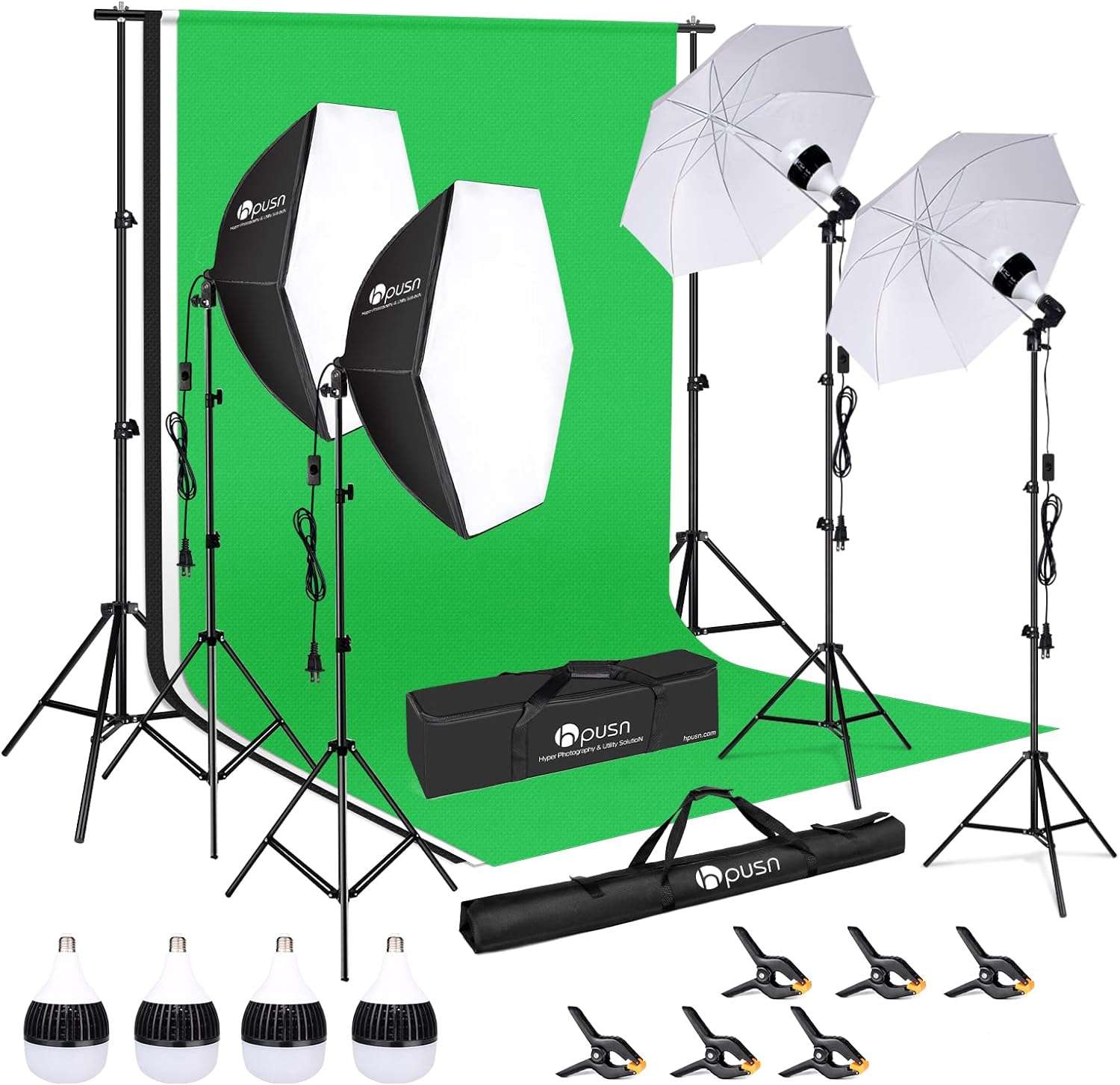 Kit illuminazione softbox ombrello SB HPusn