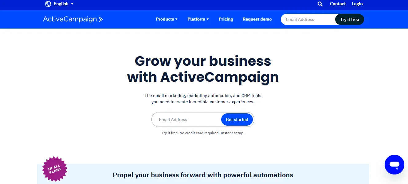 ActiveCampagin-siden ActiveCampagin-siden