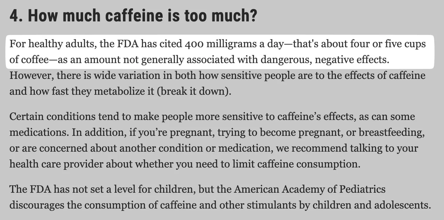 Pesquisa sobre cafeína e produtividade