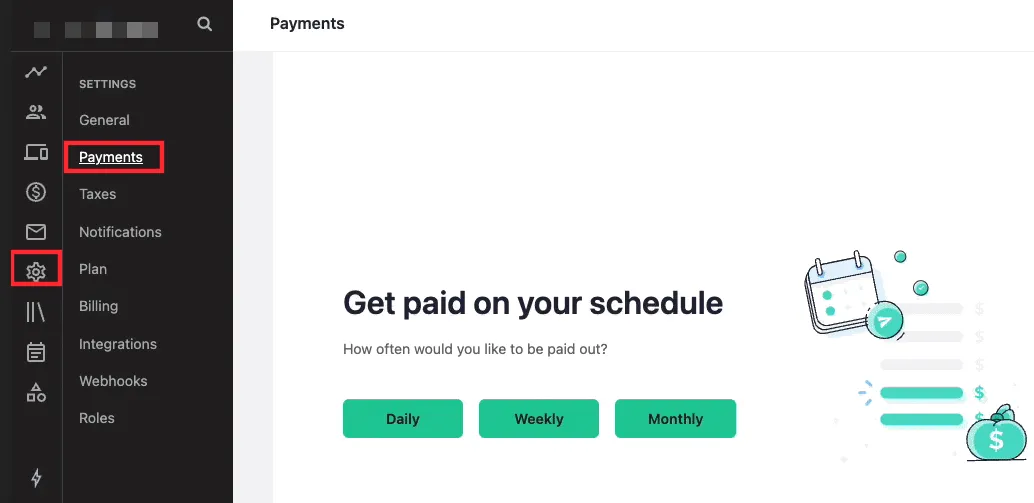 Options to receive payments on Teachable