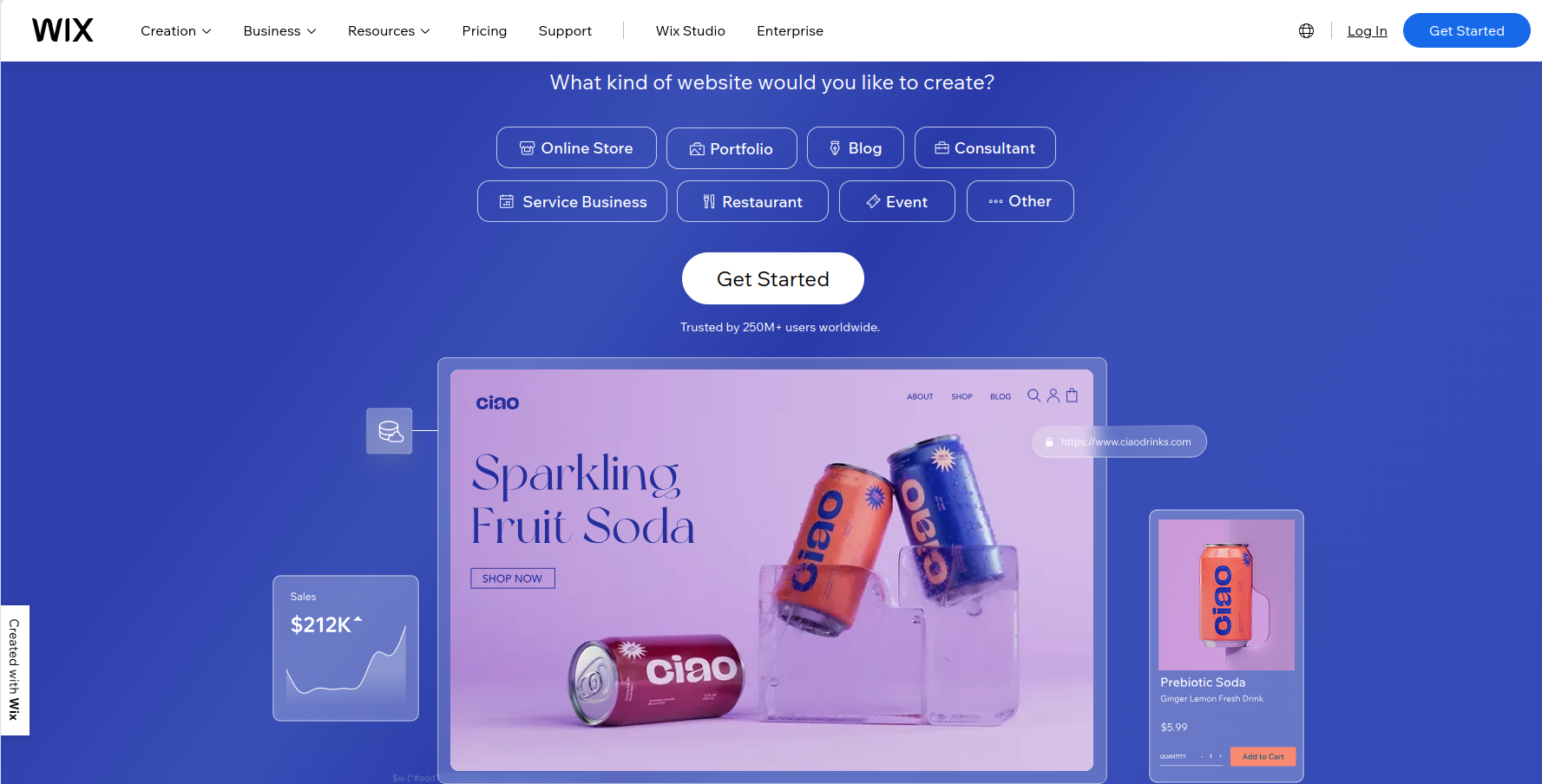 Costruttore di siti Web WIX