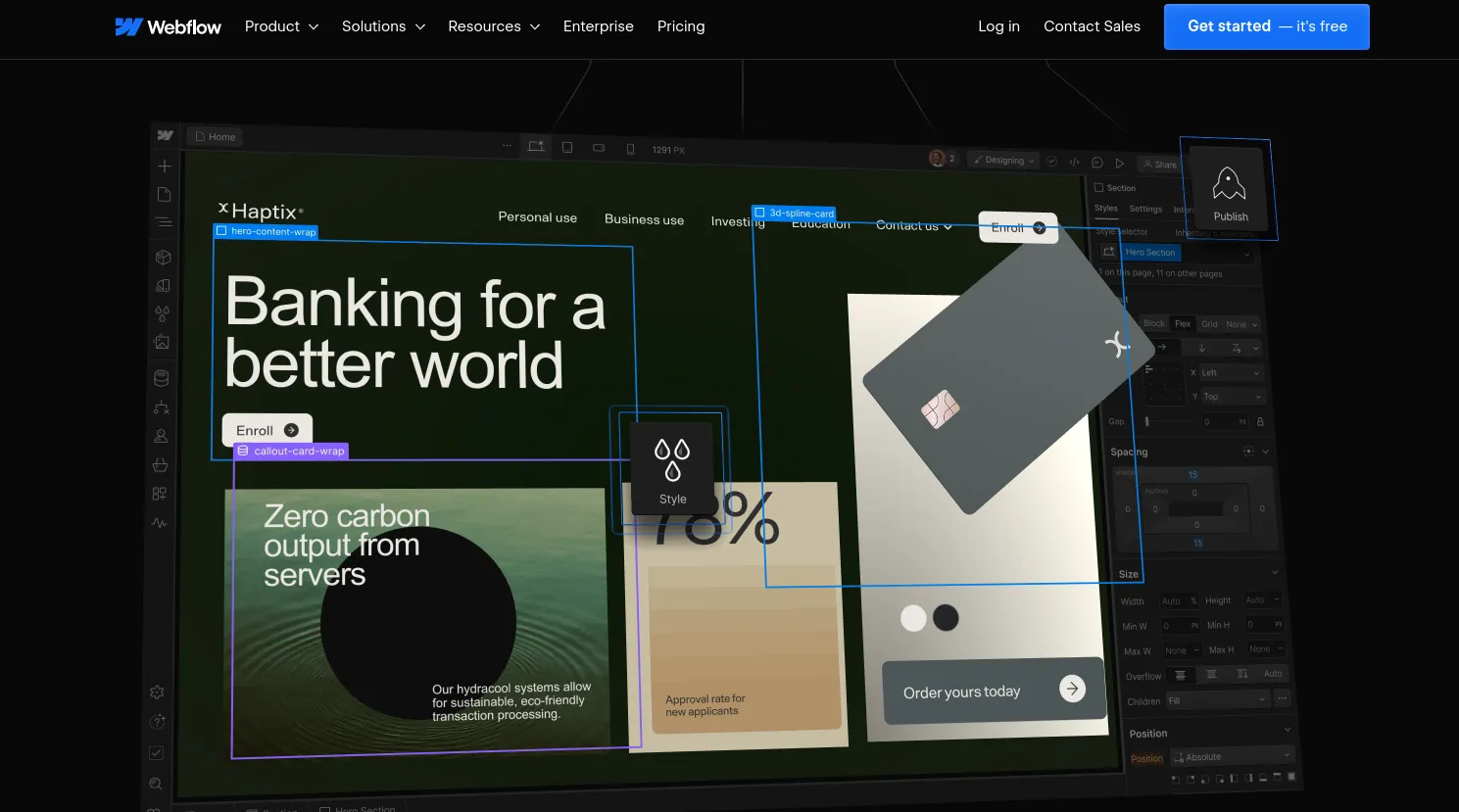 Graditelj spletnega mesta Webflow Graditelj spletnega mesta Webflow
