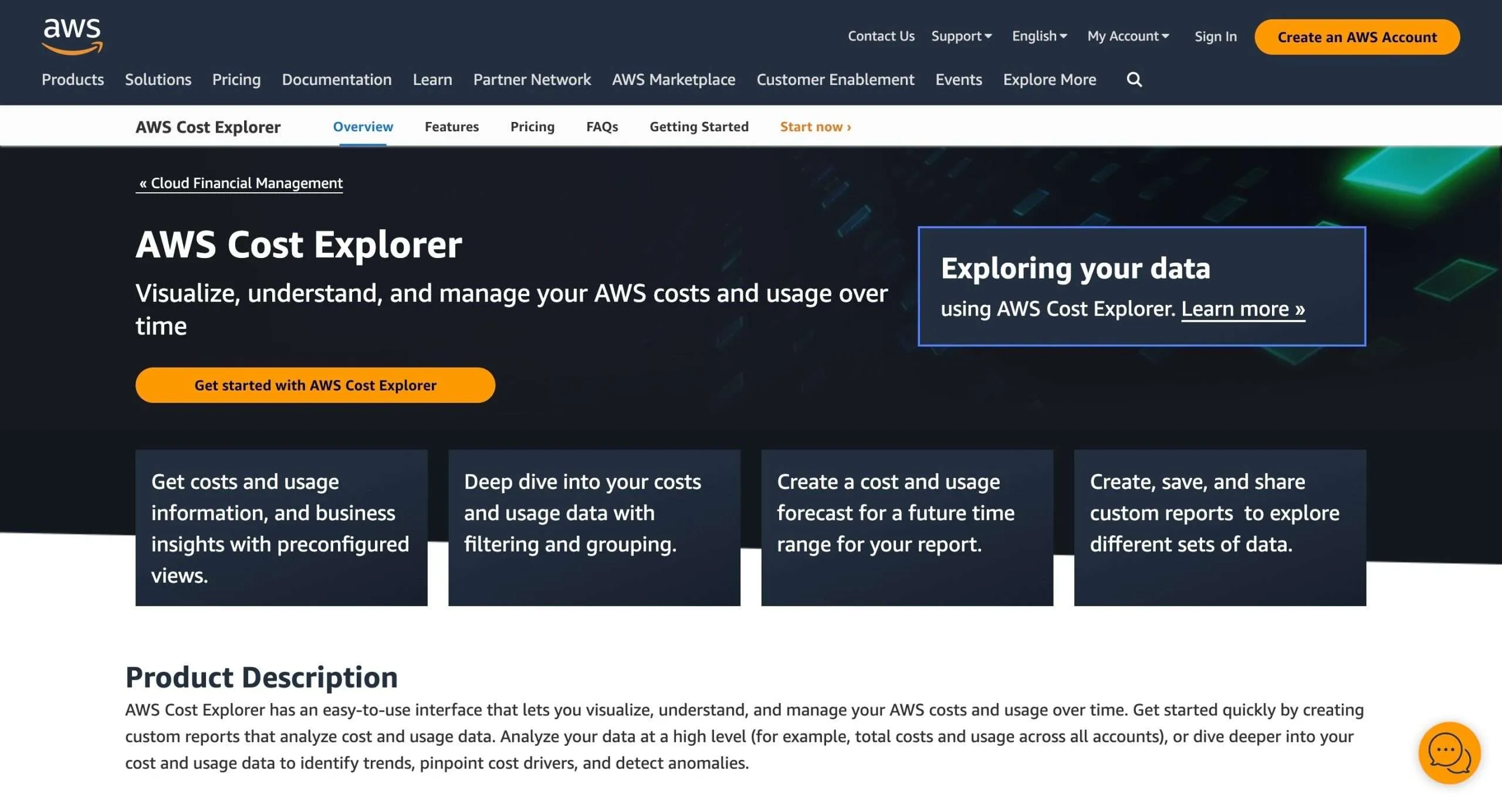 AWS 成本管理器