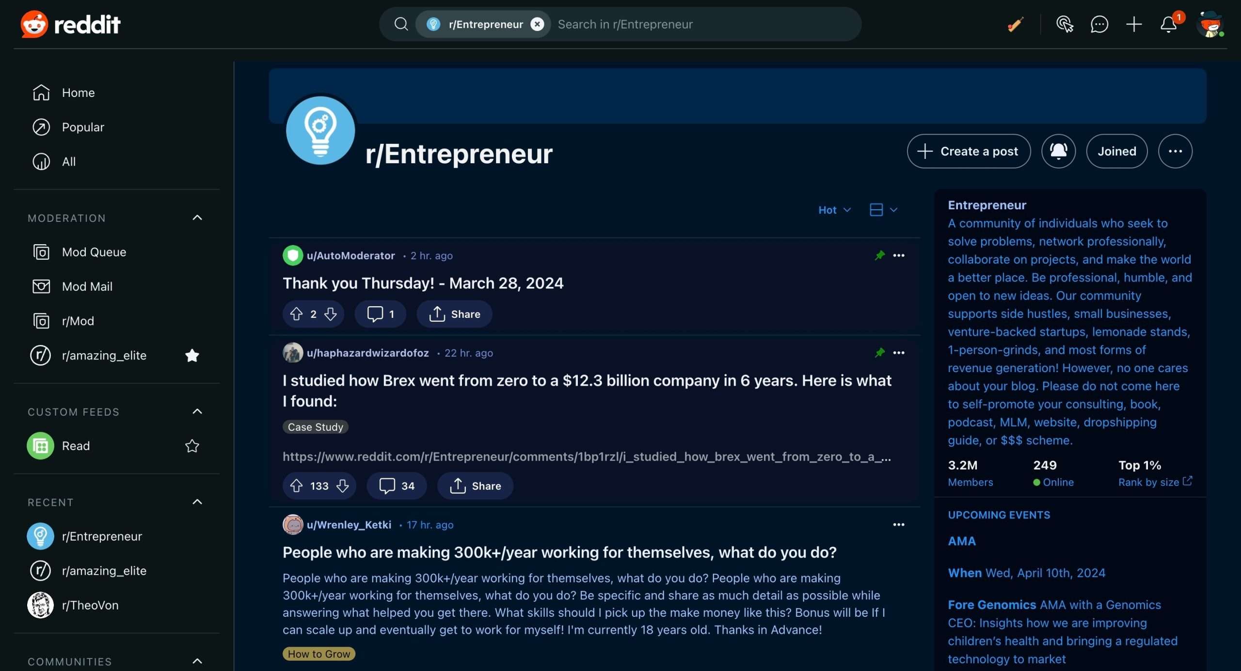 Reddit communities