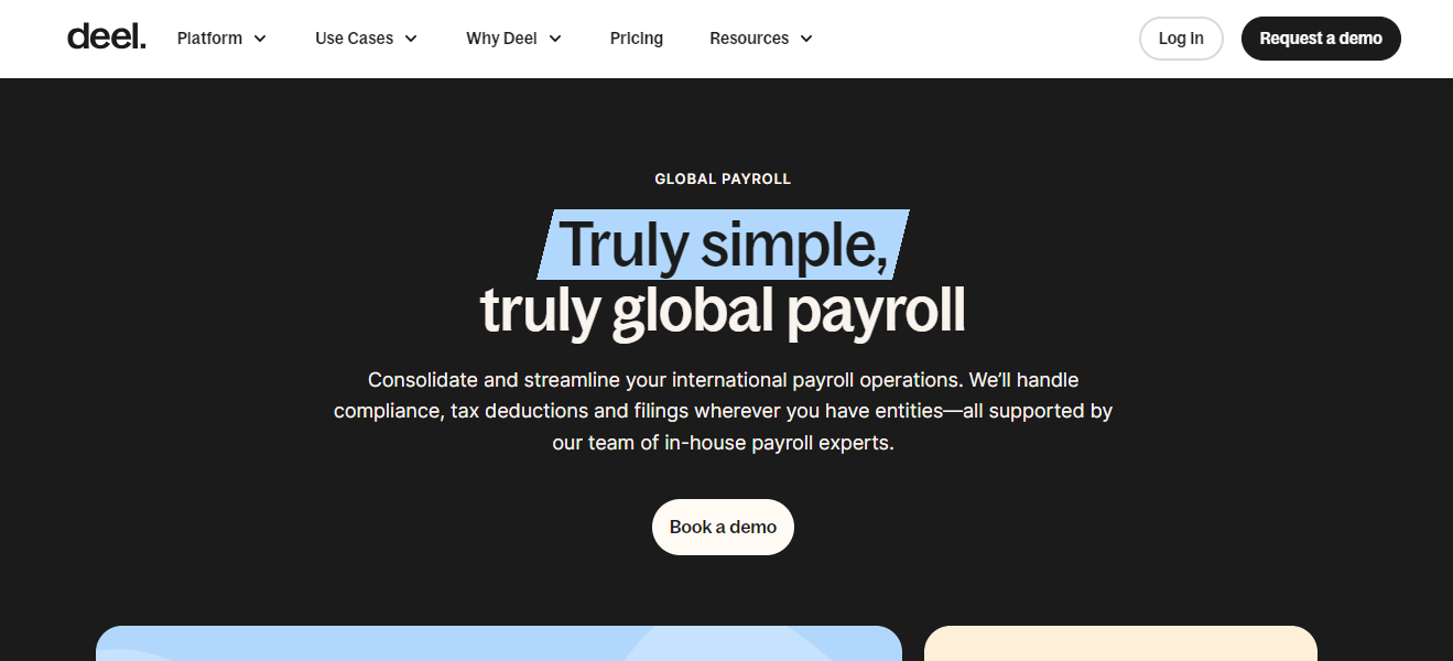 deel payroll