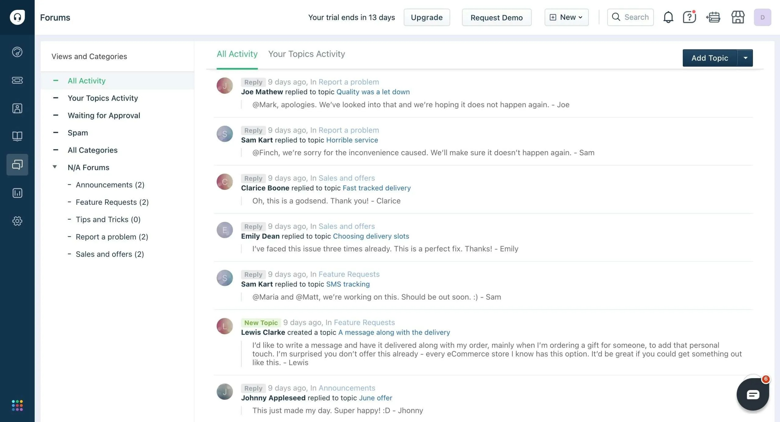 Fora w Freshdesk Fora w Freshdesk