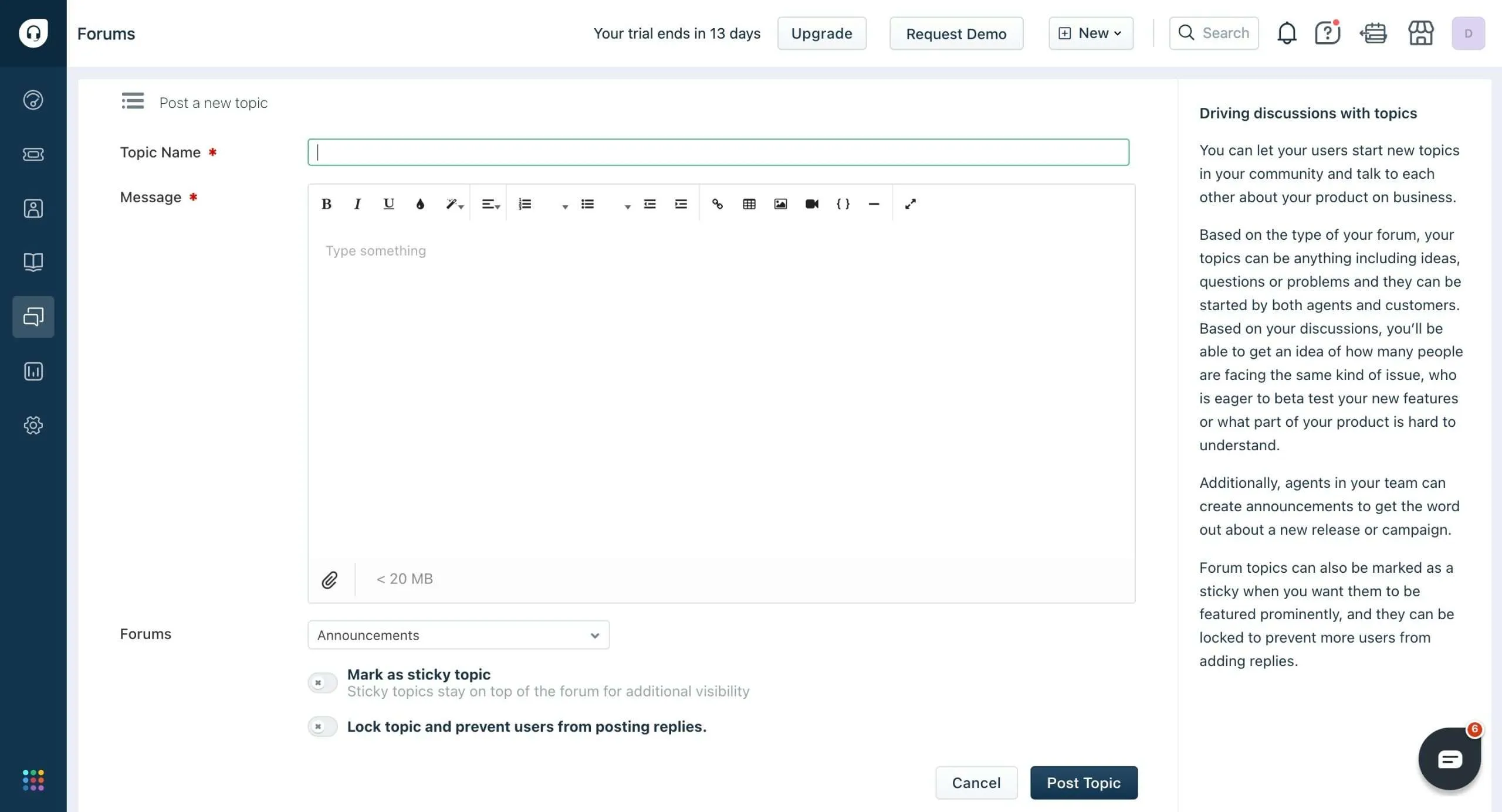 Temat na forum Freshdesk Temat na forum Freshdesk