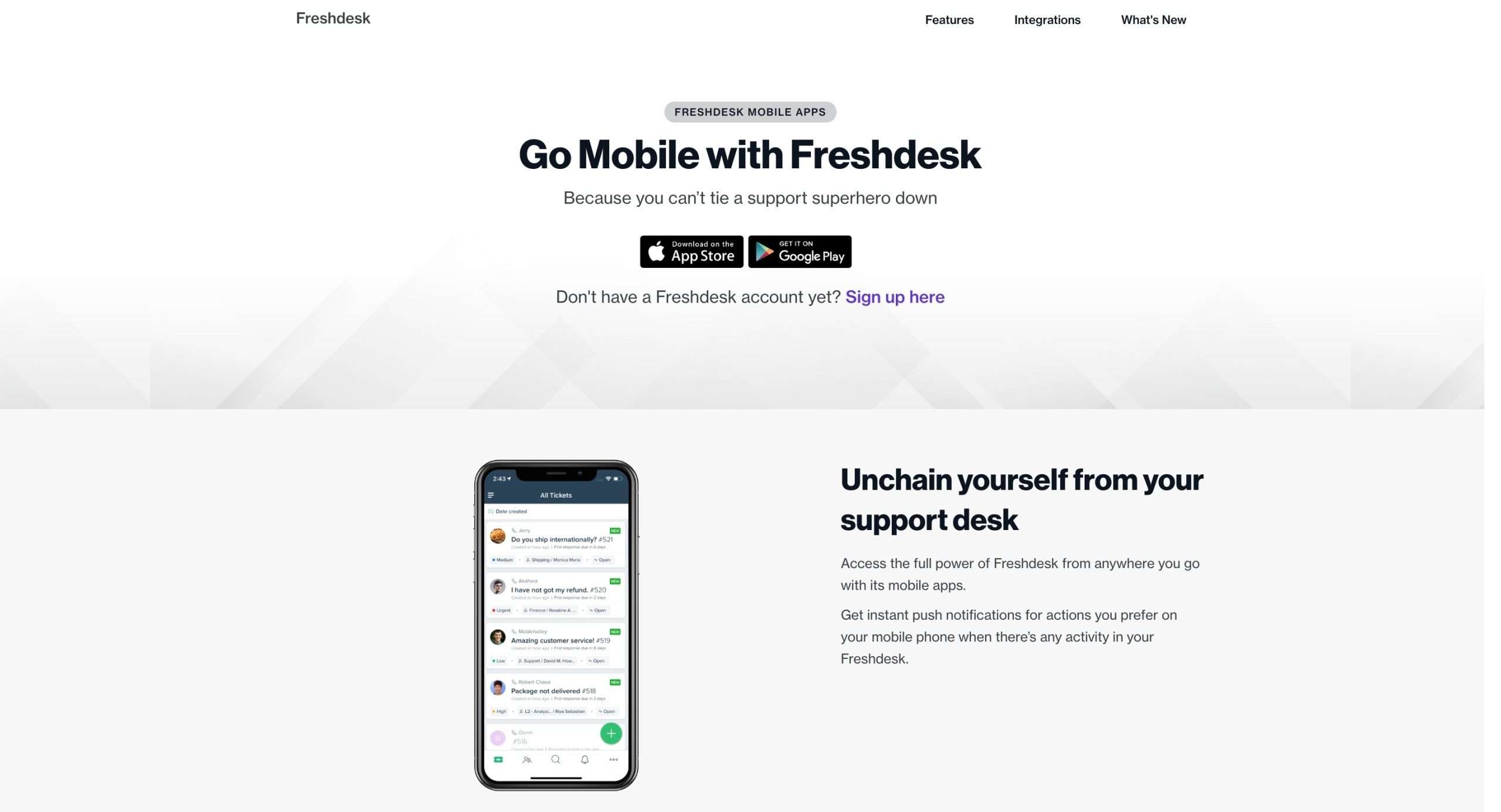 Nā polokalamu kelepona ʻo Freshdesk