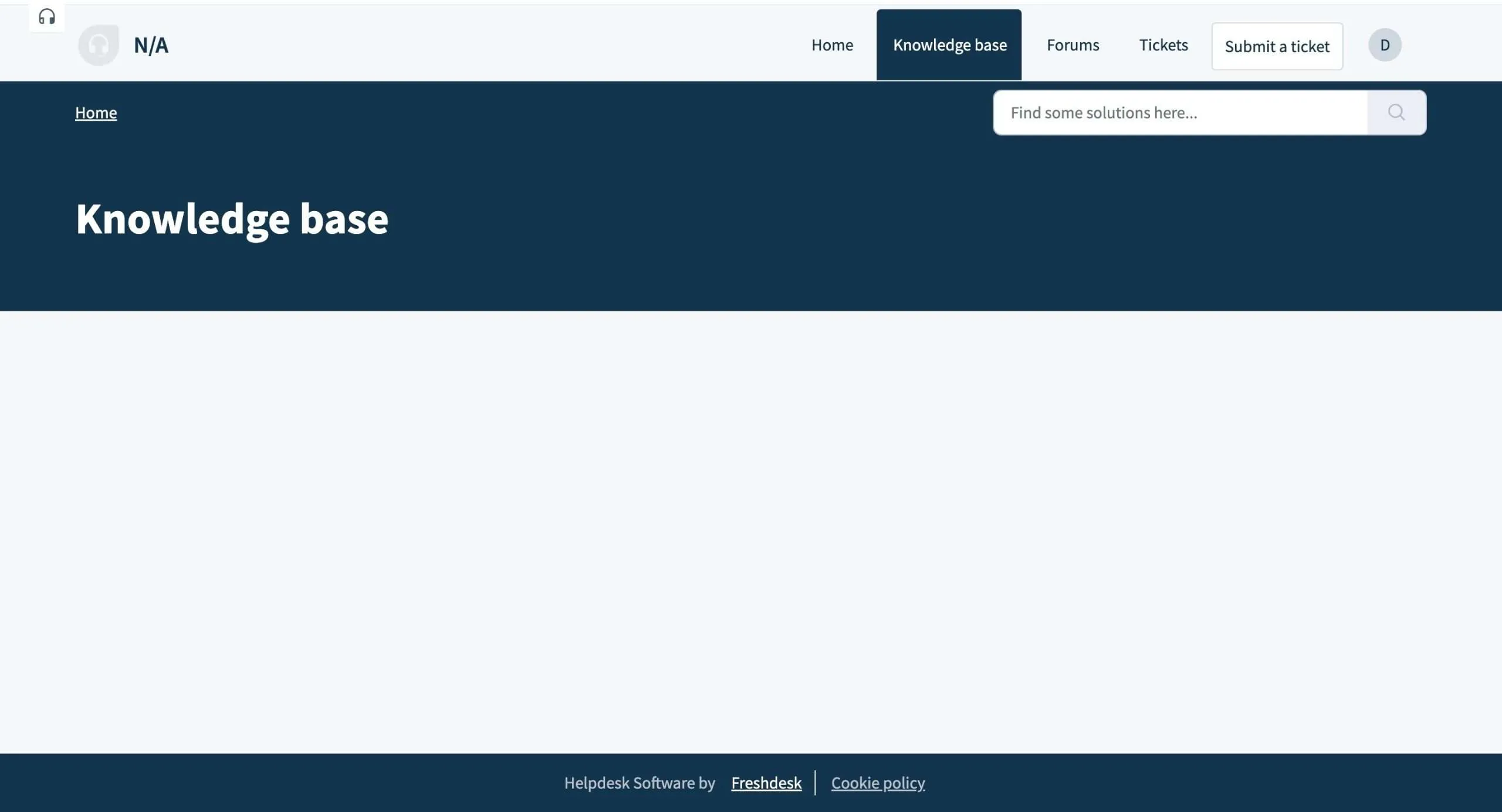 Przykładowa strona helpdesku stworzona przez Freshdesk Przykładowa strona helpdesku stworzona przez Freshdesk