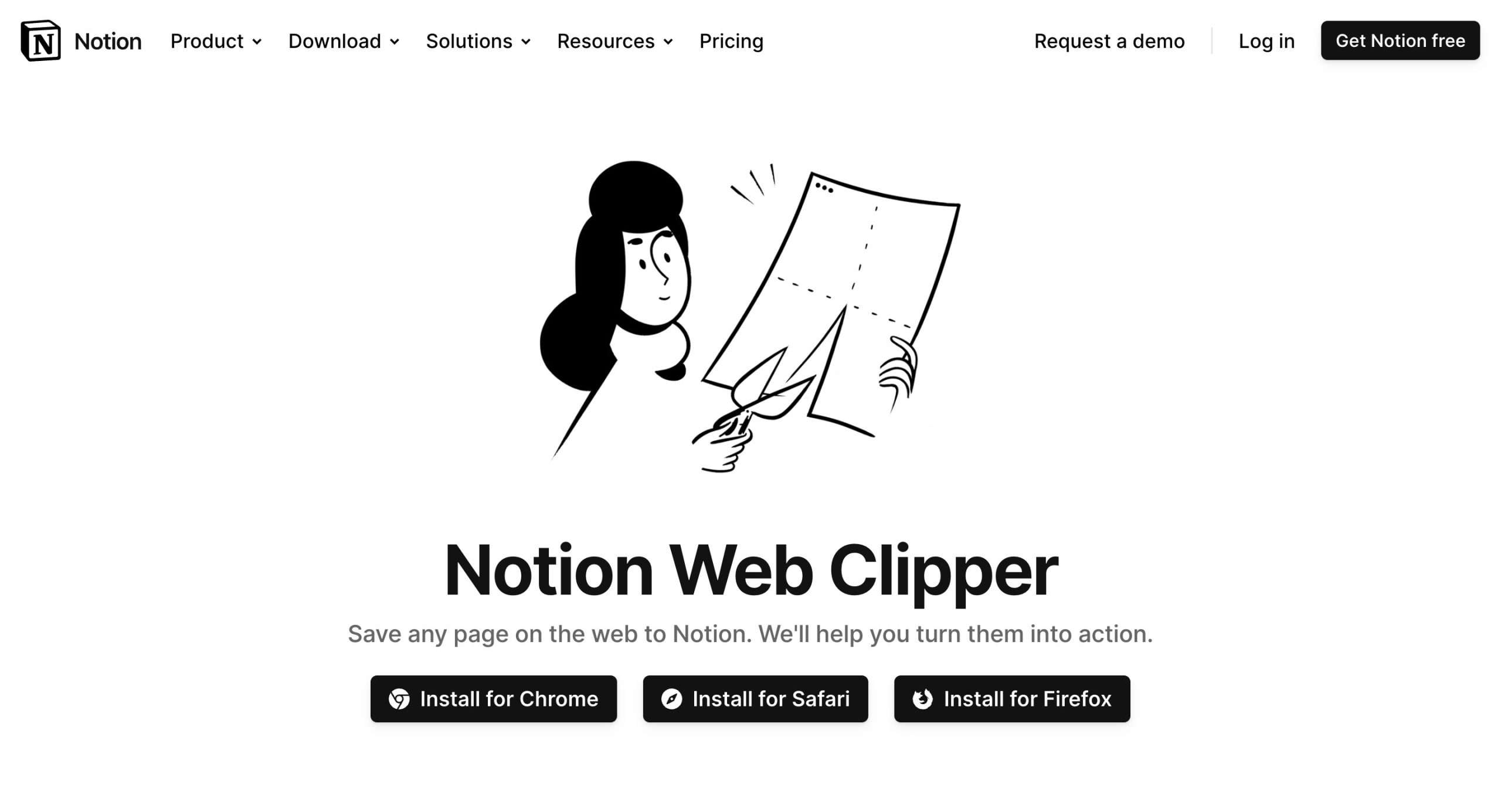 Notion web clipper