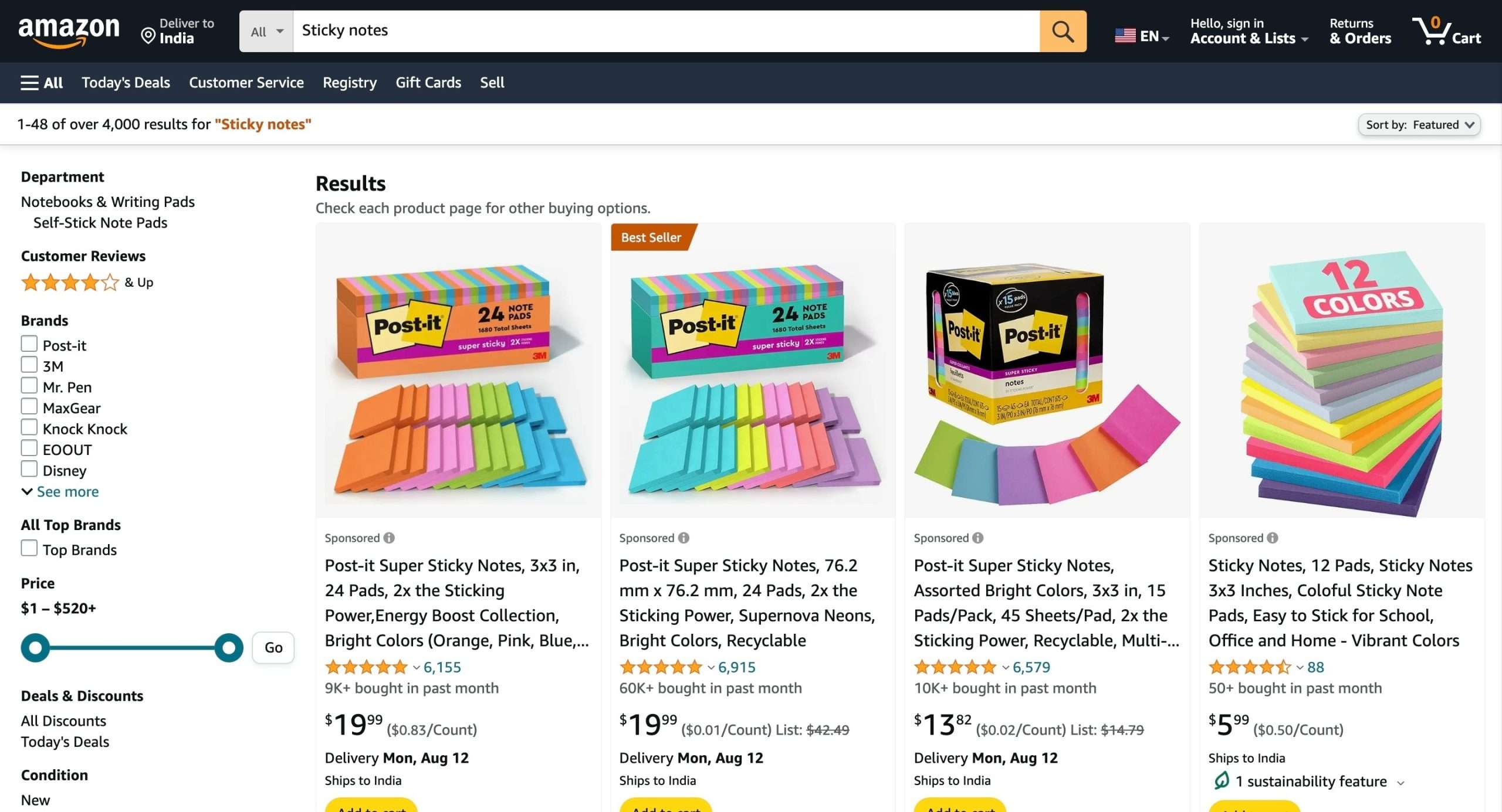 Sticky notes