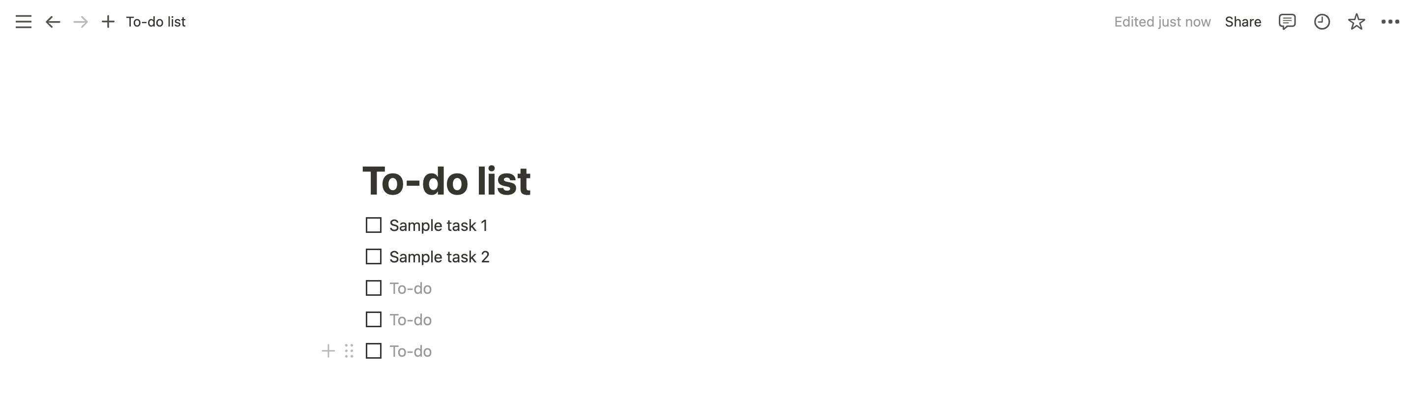 Task management in Notion is simple