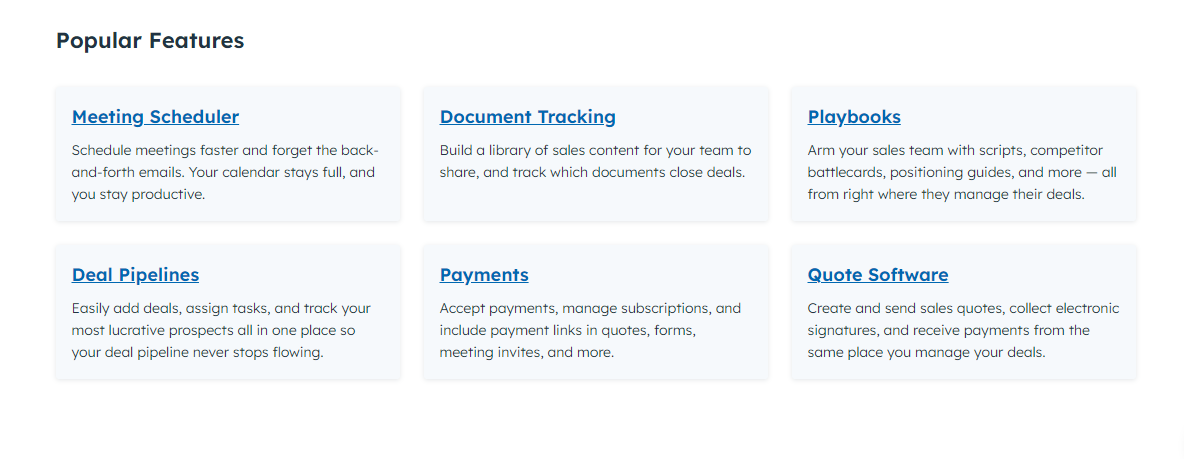 hubspot features hubspot features