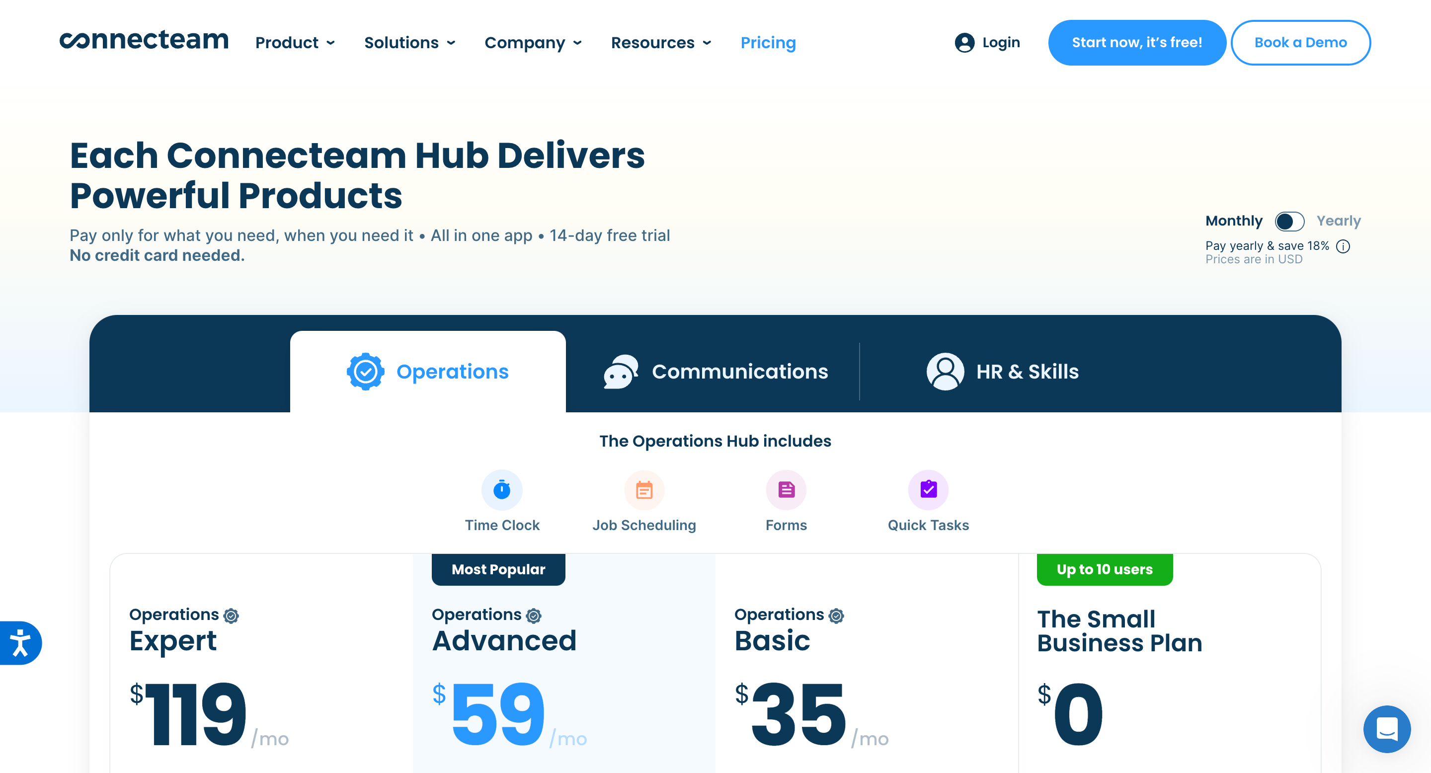 Preços do Connecteam