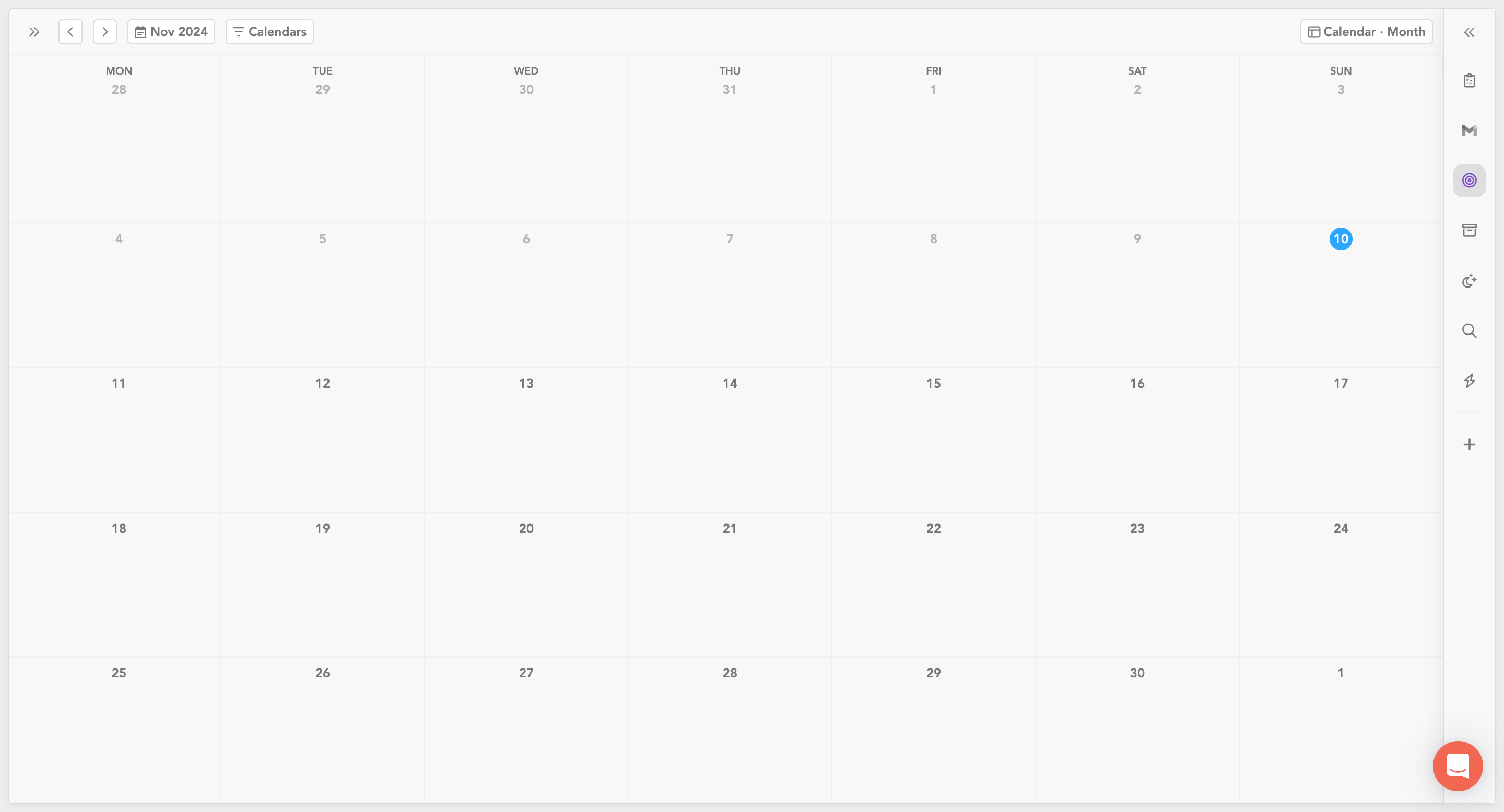 Built in Sunsama calendar