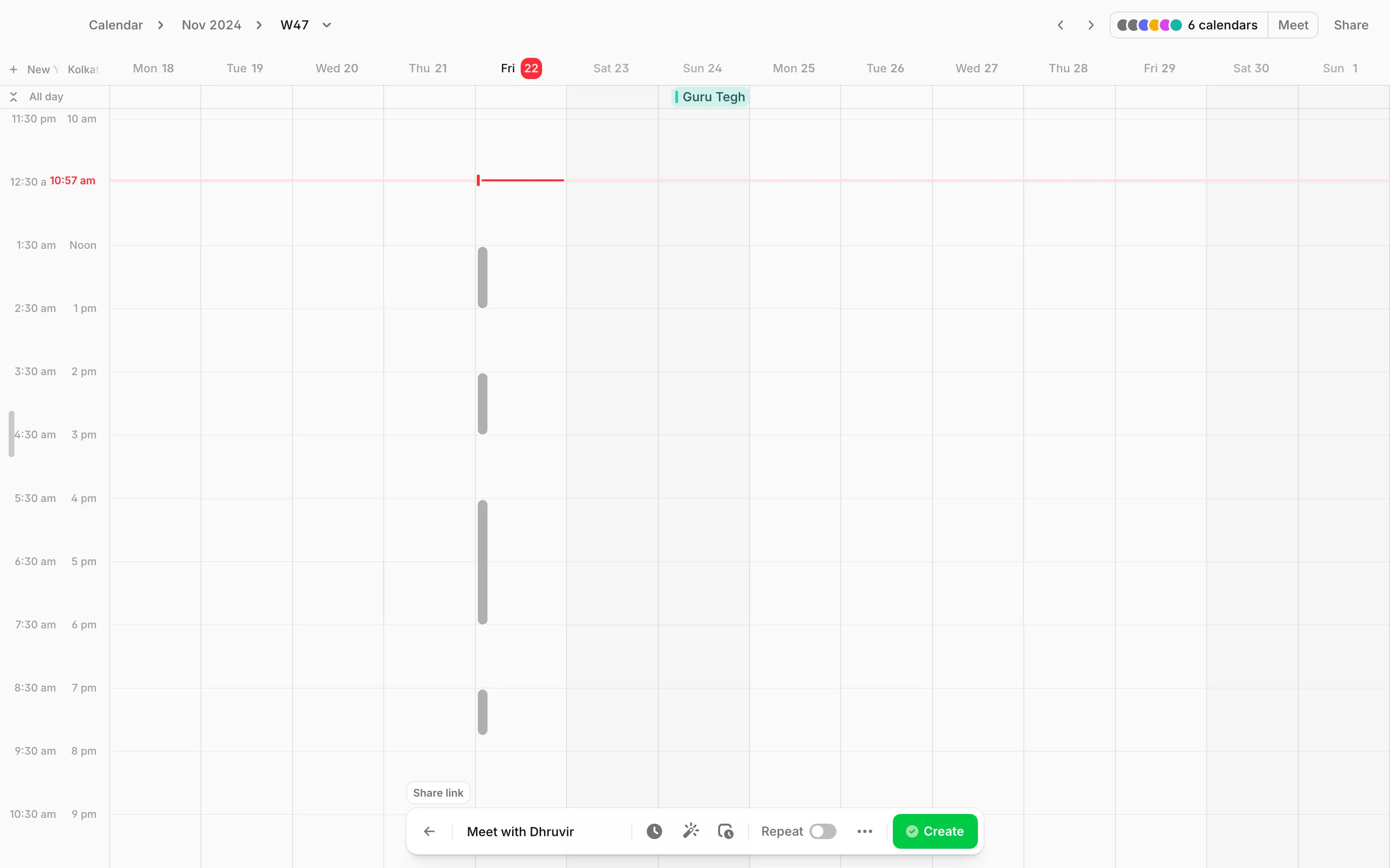 Cómo crear un mensaje y un enlace de disponibilidad de reunión en Amie