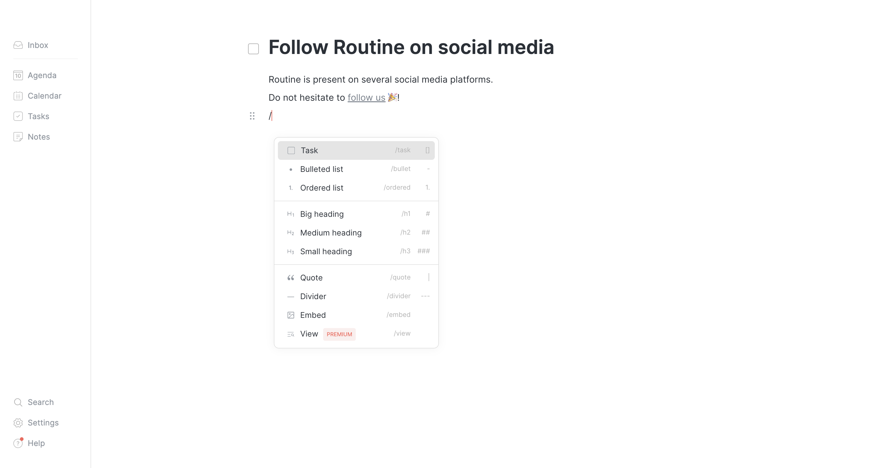 Markdown in Routine