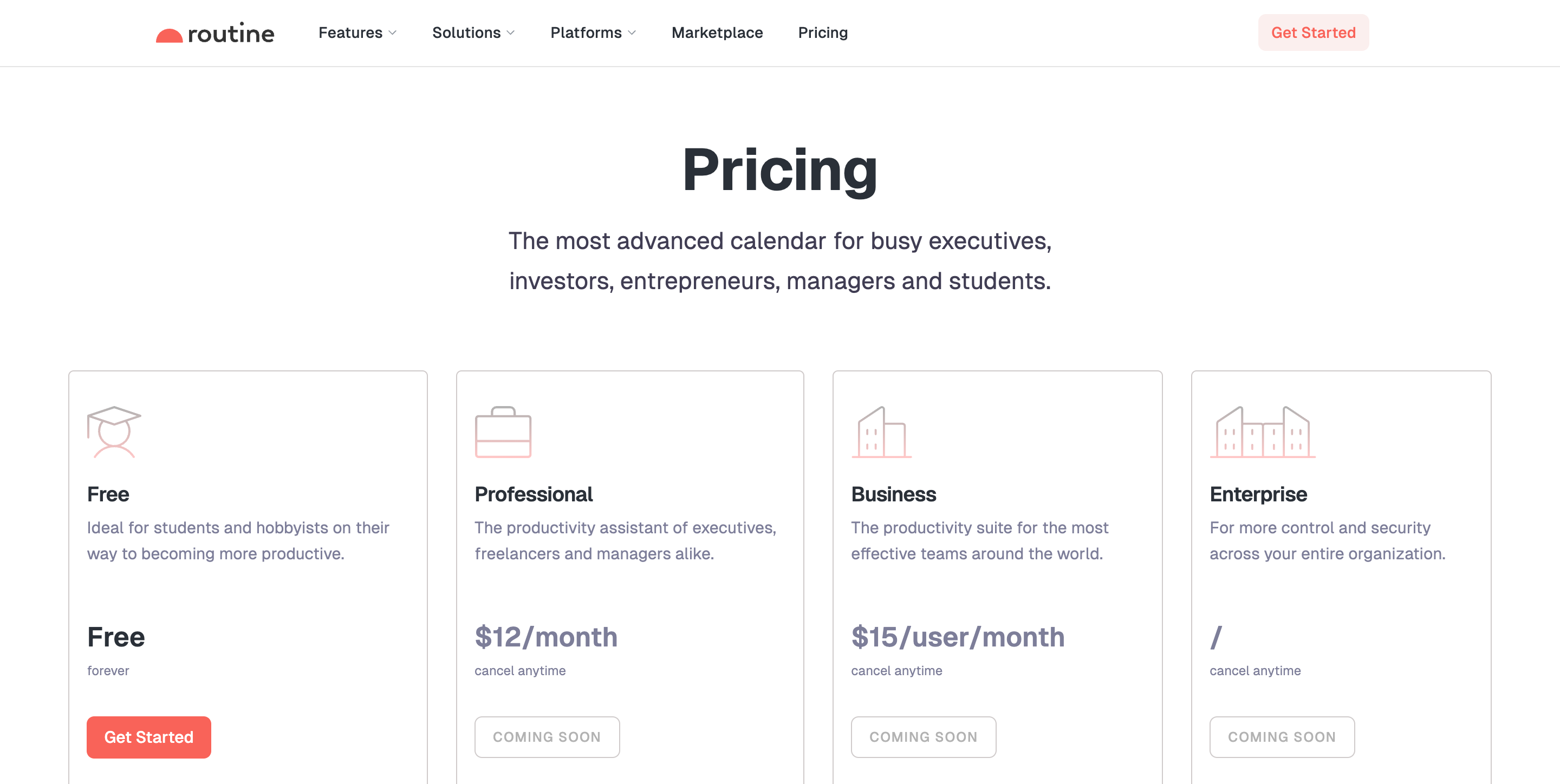 Routine pricing