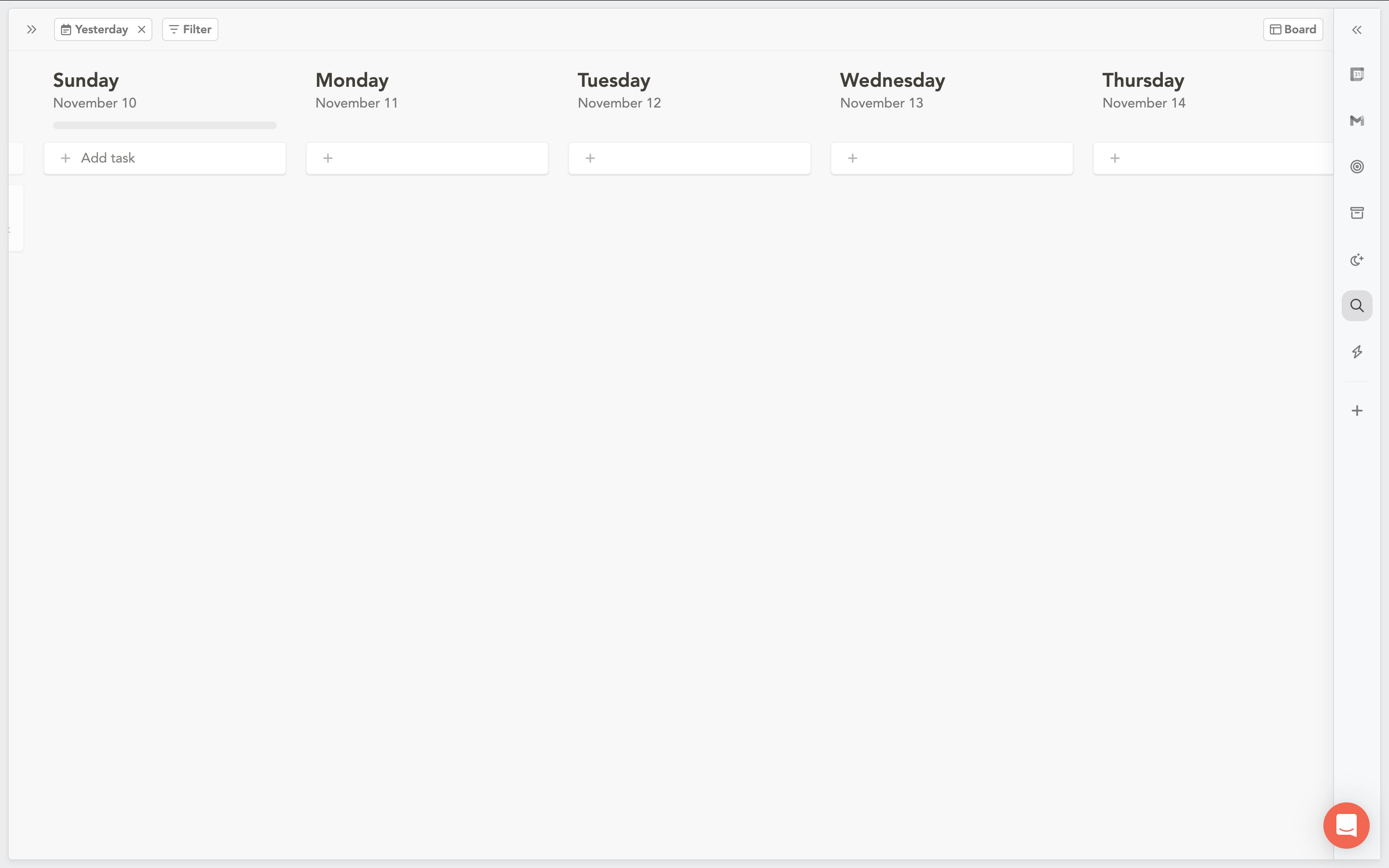 Sunsama dashboard