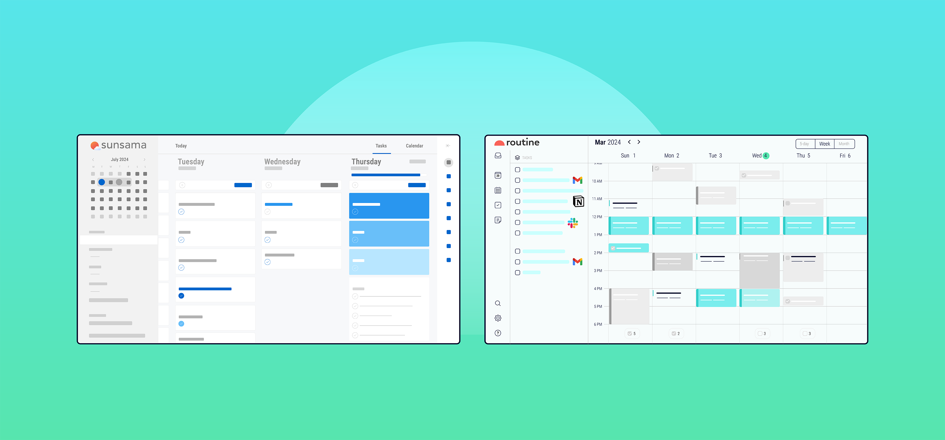 Sunsama vs Routine DesignTork