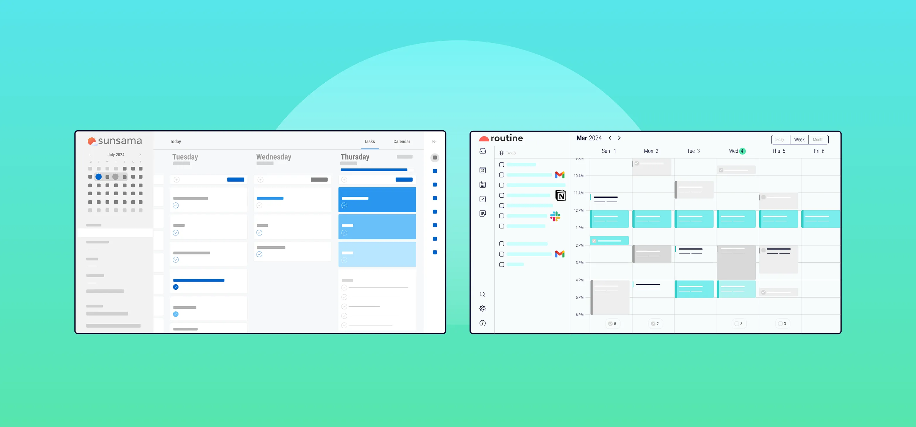 Sunsama vs Routine DesignTork