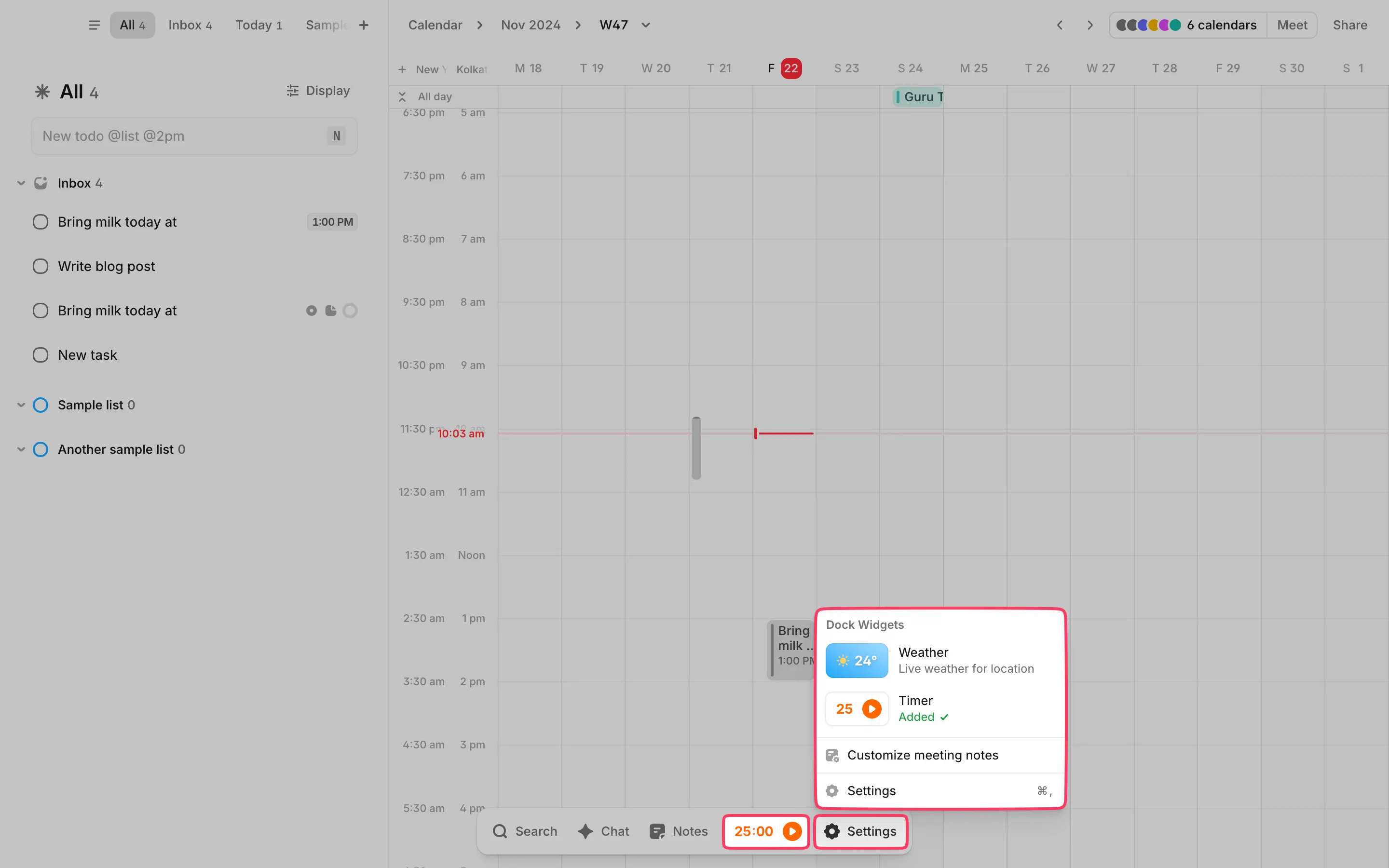 Temporizador de tareas en Amie