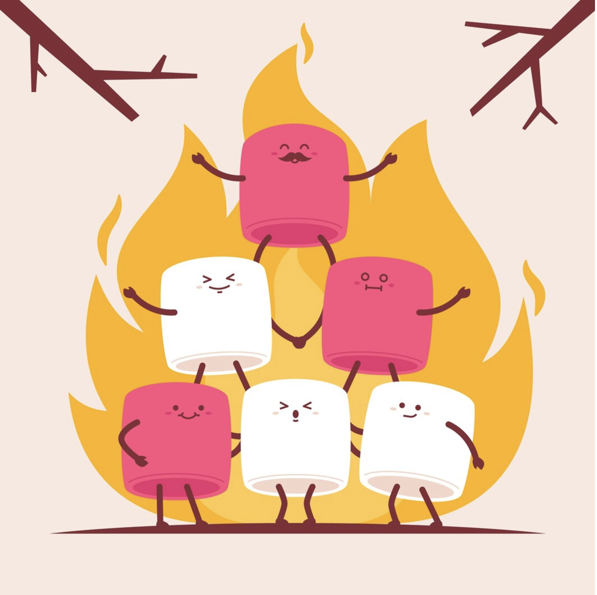 The Marshmallow Tower Illustration