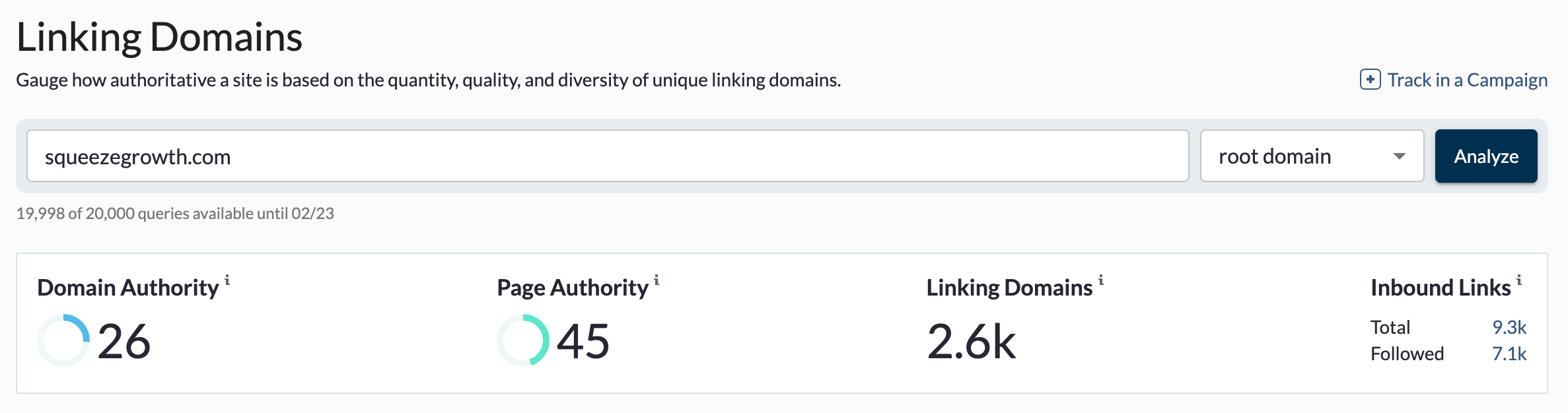 Linking domains