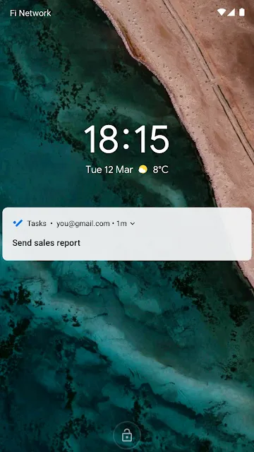 Benachrichtigungen in Google Tasks