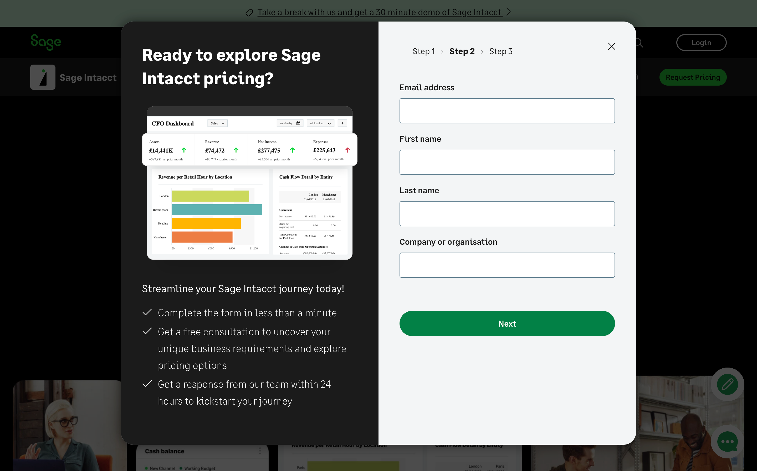 Sage Intacct pricing