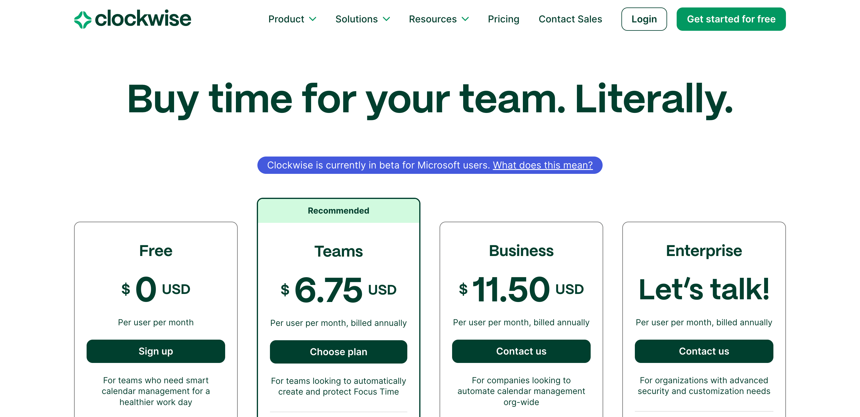 Clockwise pricing