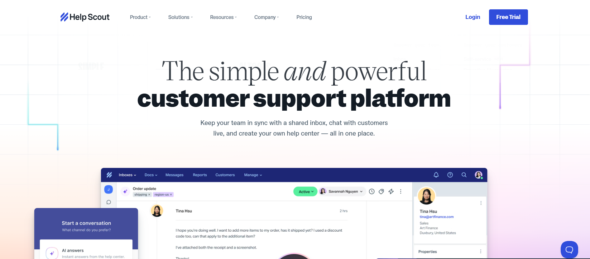 Help Scout Homepage