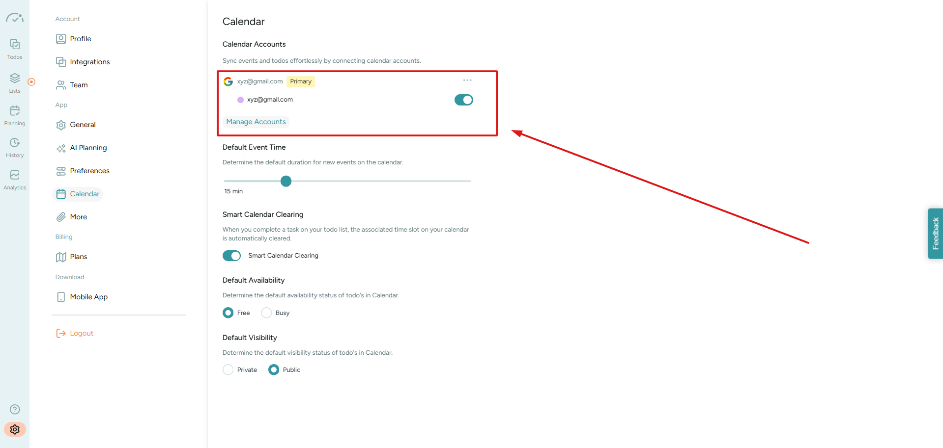 Manage Calendars BeforeSunset
