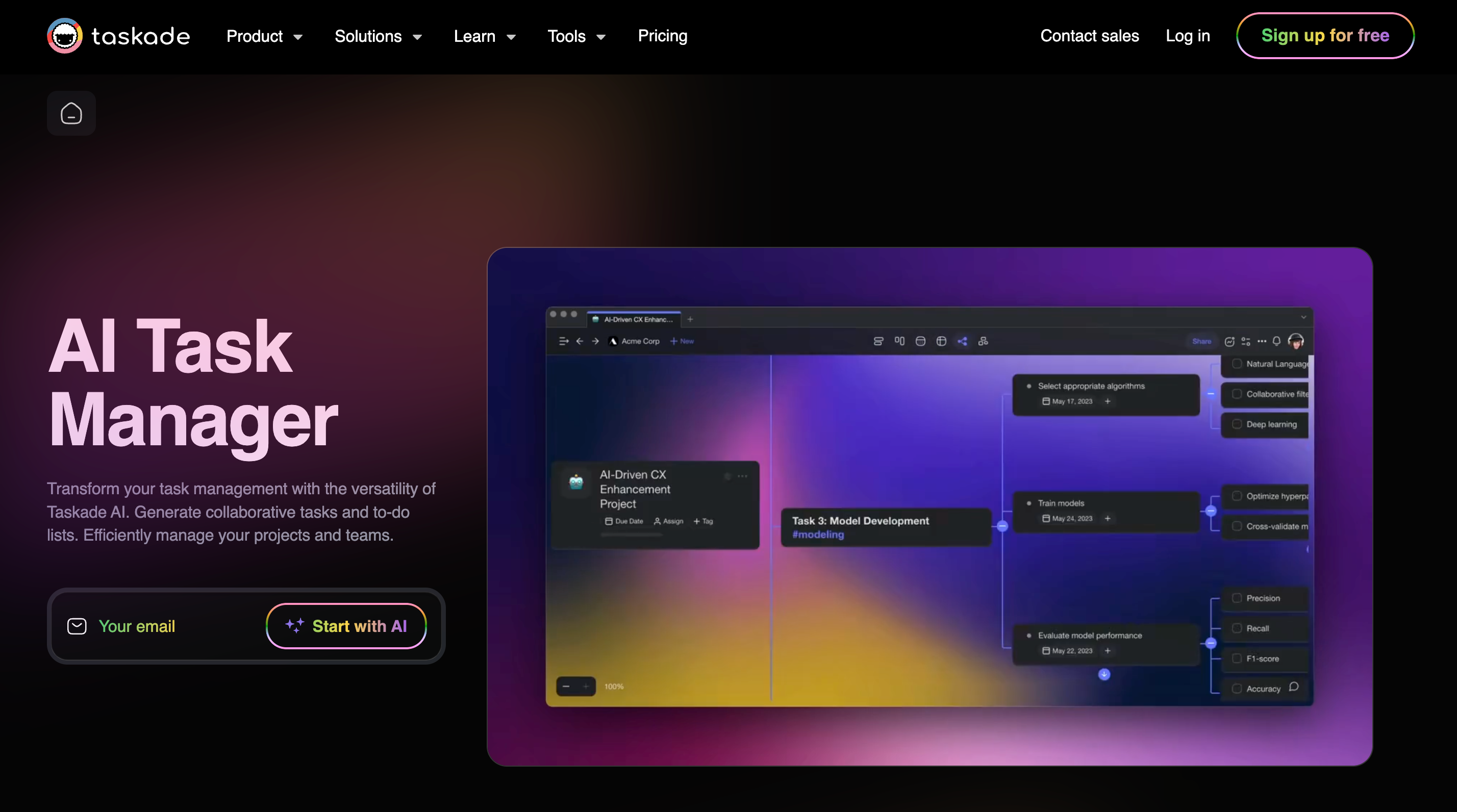 Taskade for task management