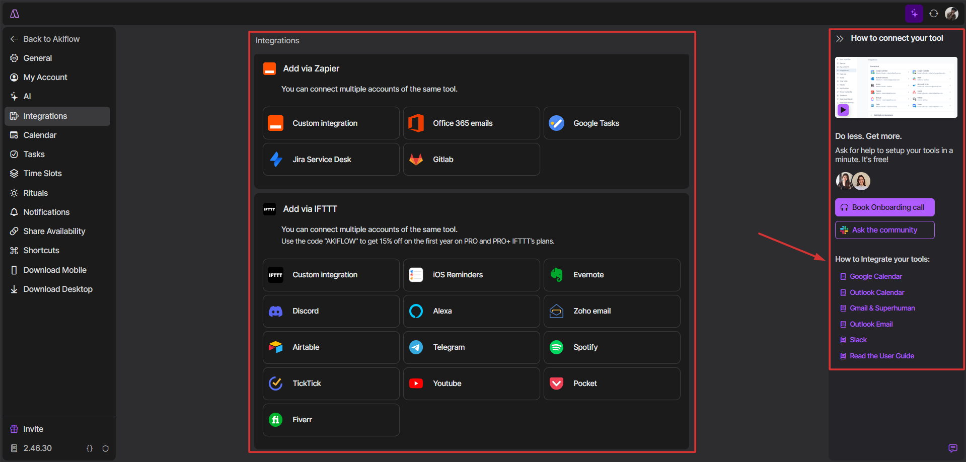 Інтеграція Zapier Akiflow