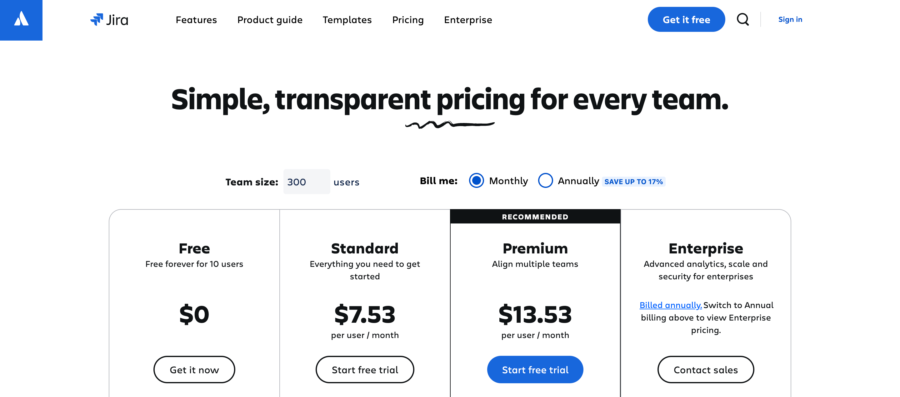 Jira pricing