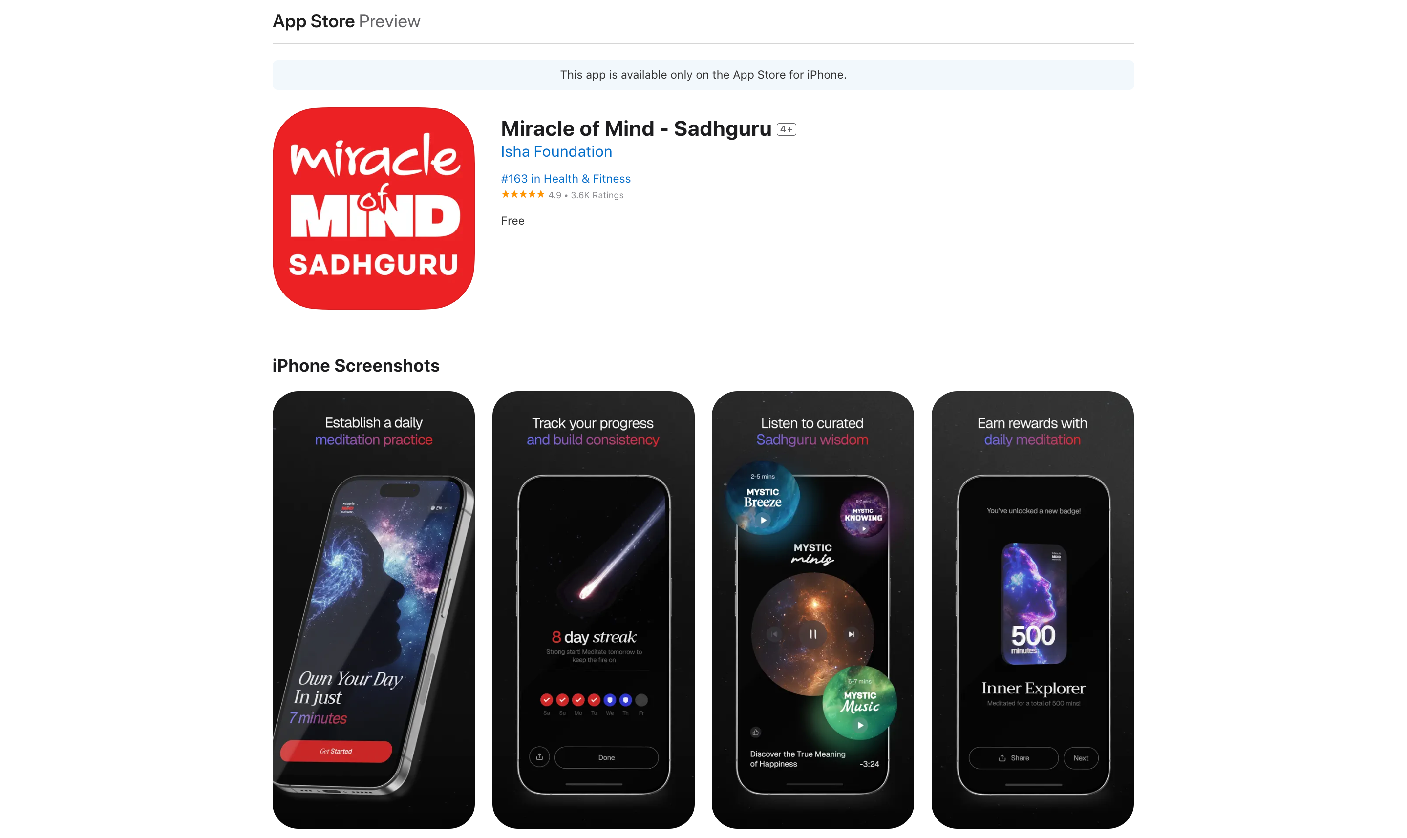 Miracle of Mind app on App Store