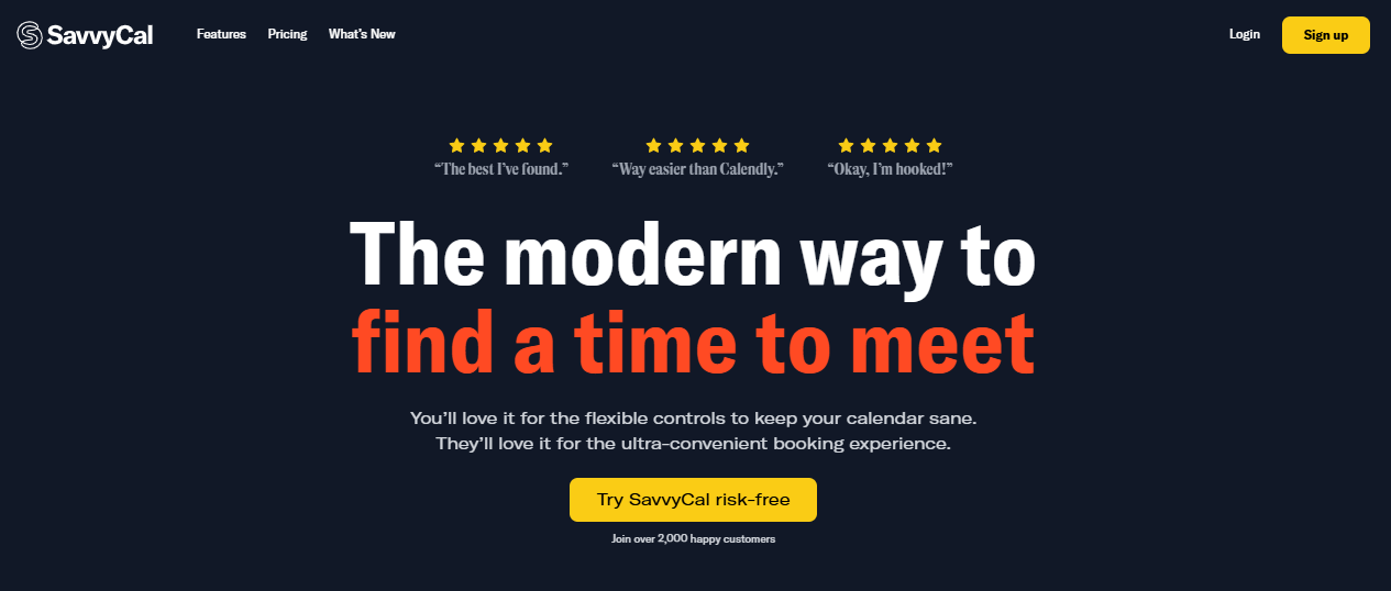 SavvyCal Homepage