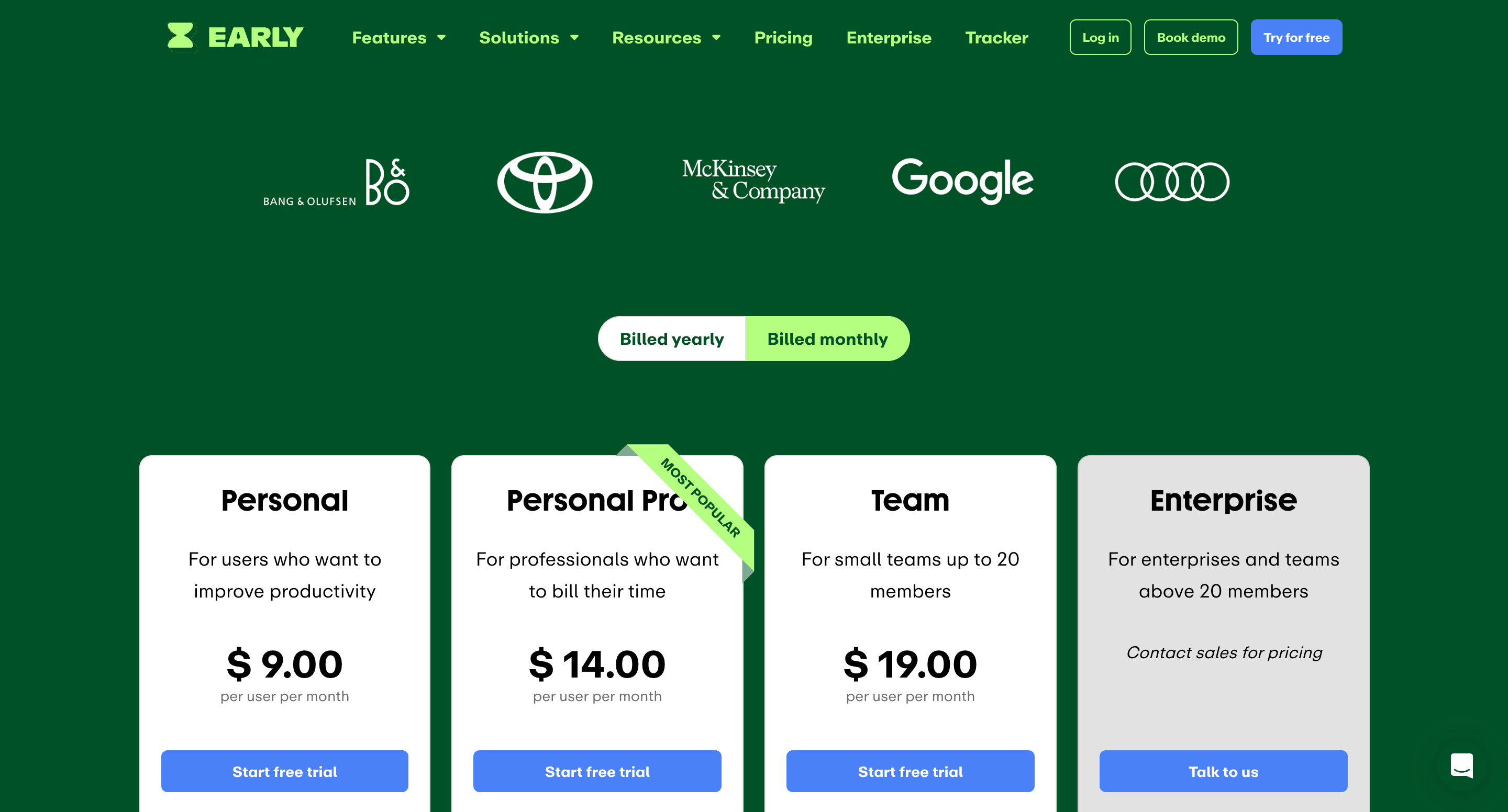 EARLY pricing